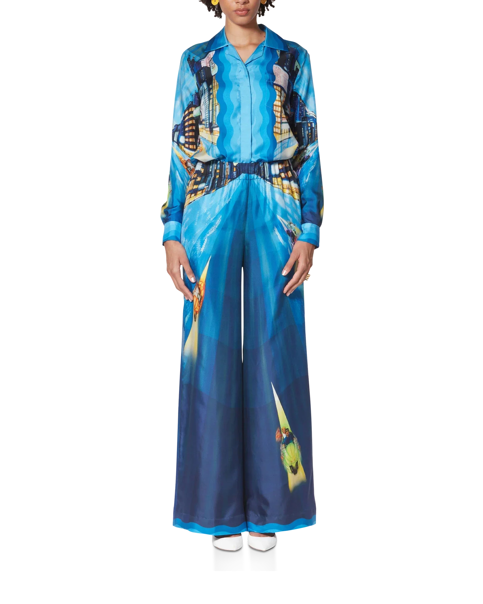 Tokyo Night Silk Shirt