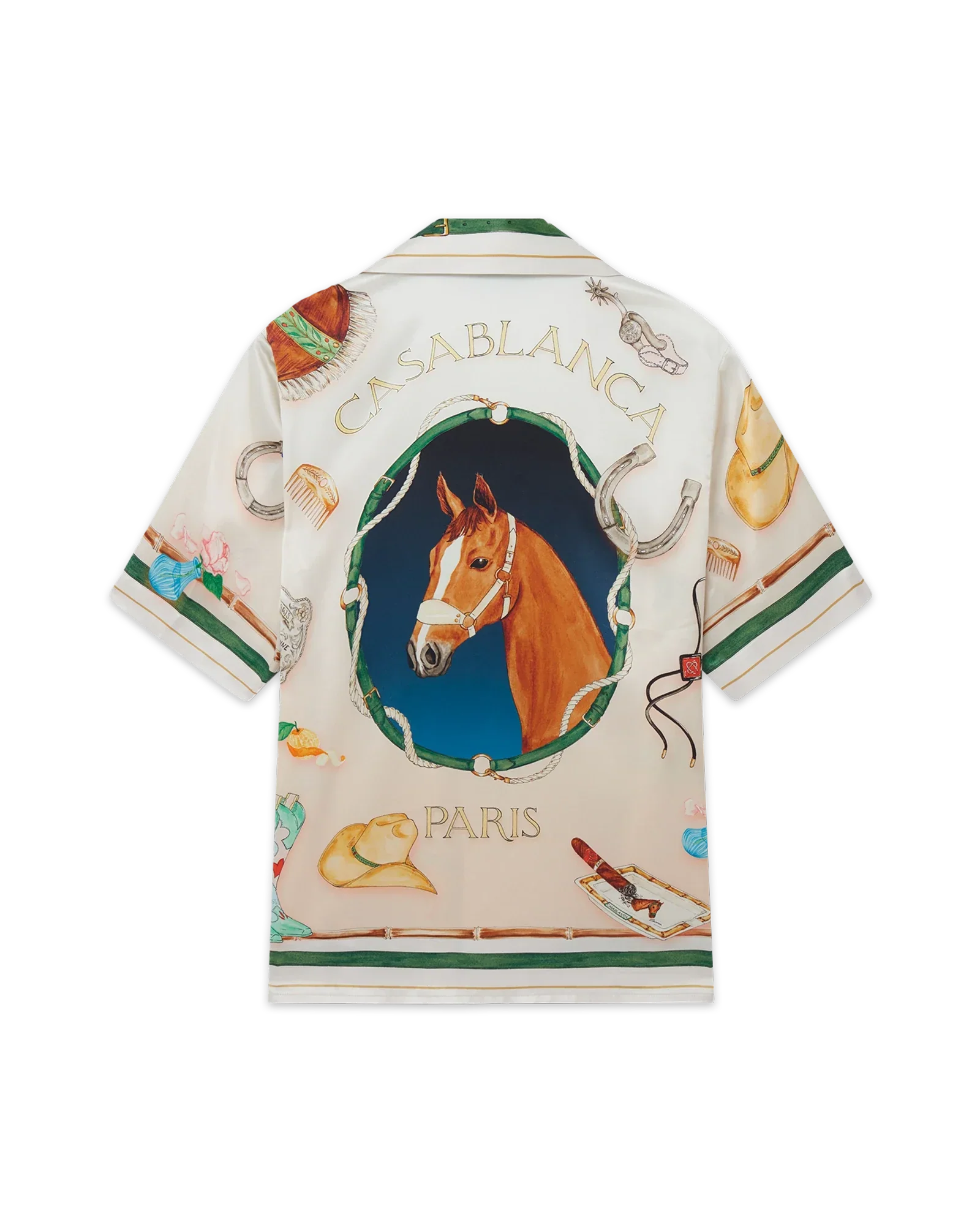 L'Ecurie Blanche Short Sleeve Silk Shirt