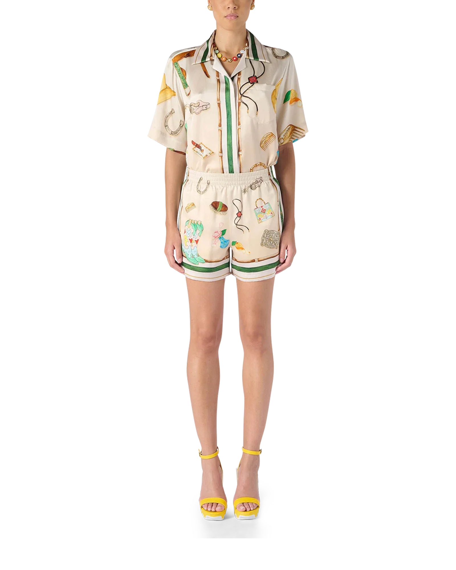 L'Ecurie Blanche Silk Shorts