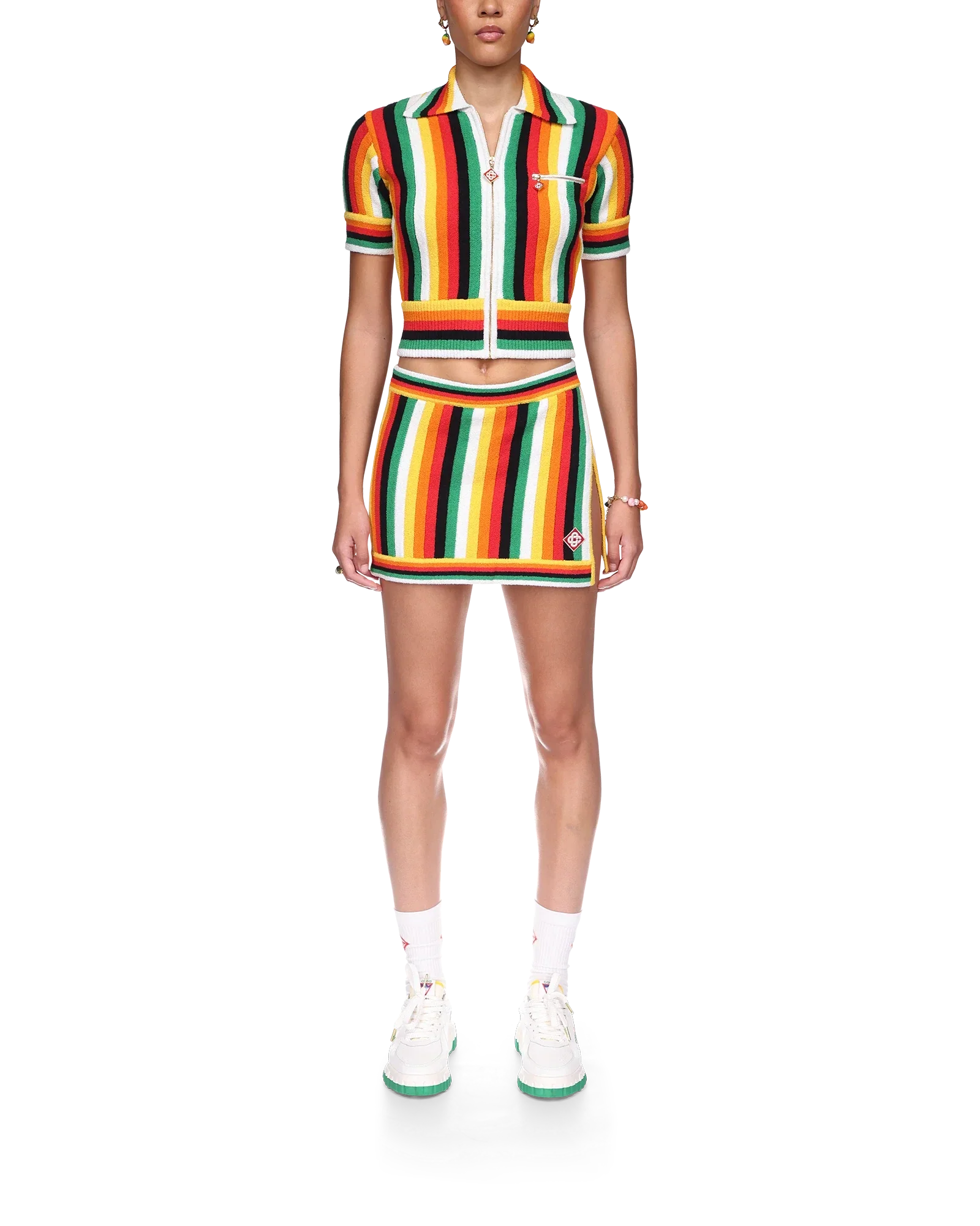 Striped Towelling Top