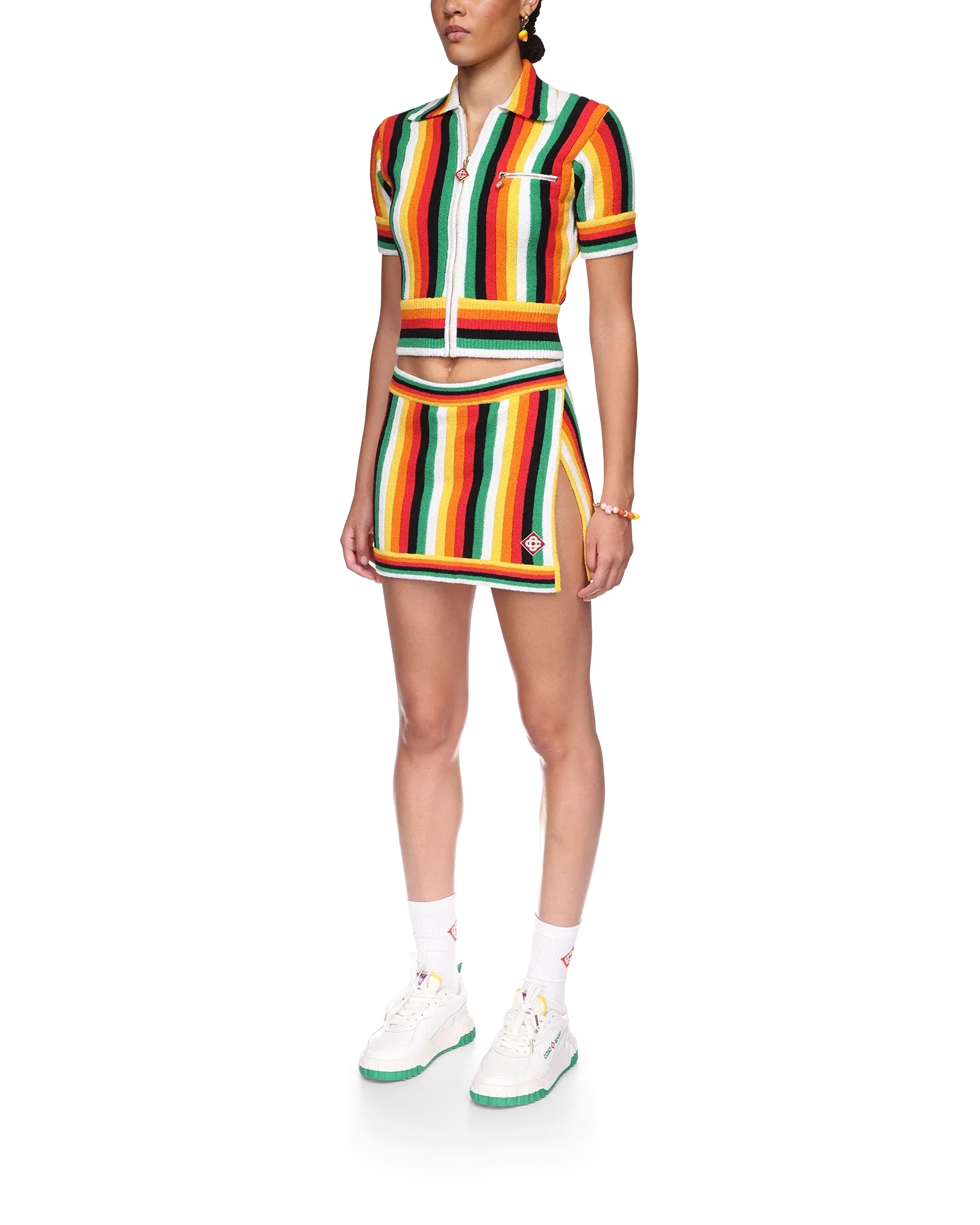 Striped Towelling Top