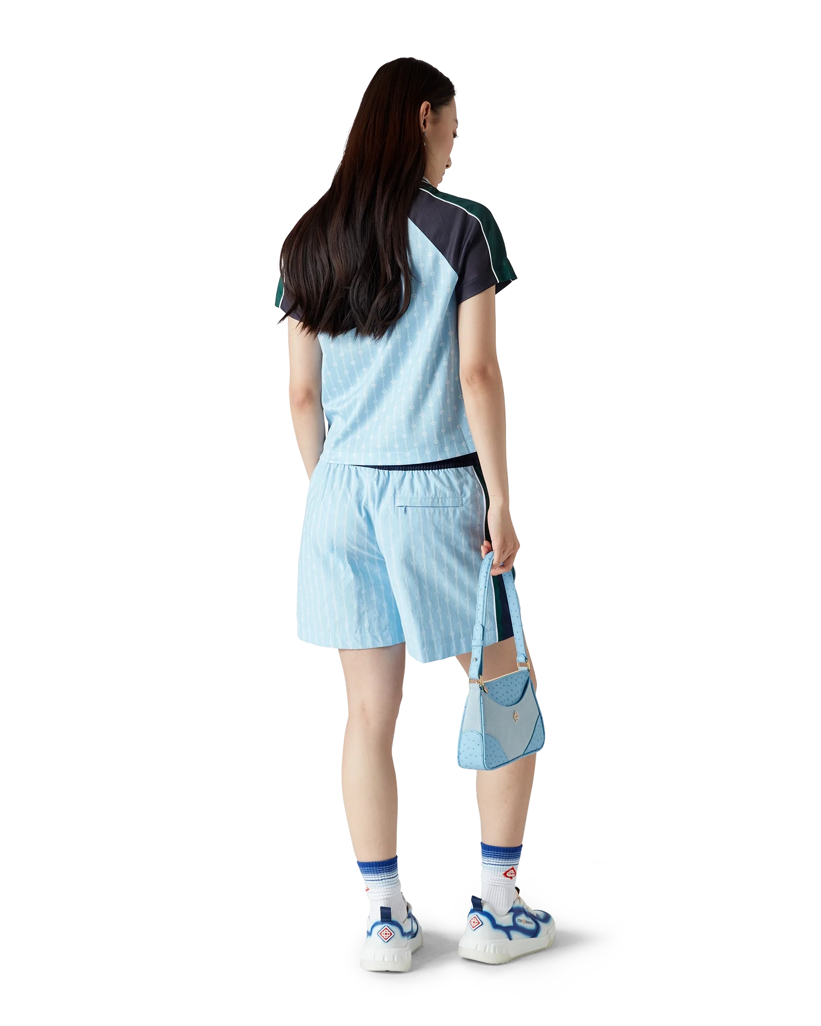 Pinstripe Laurel Track Shorts