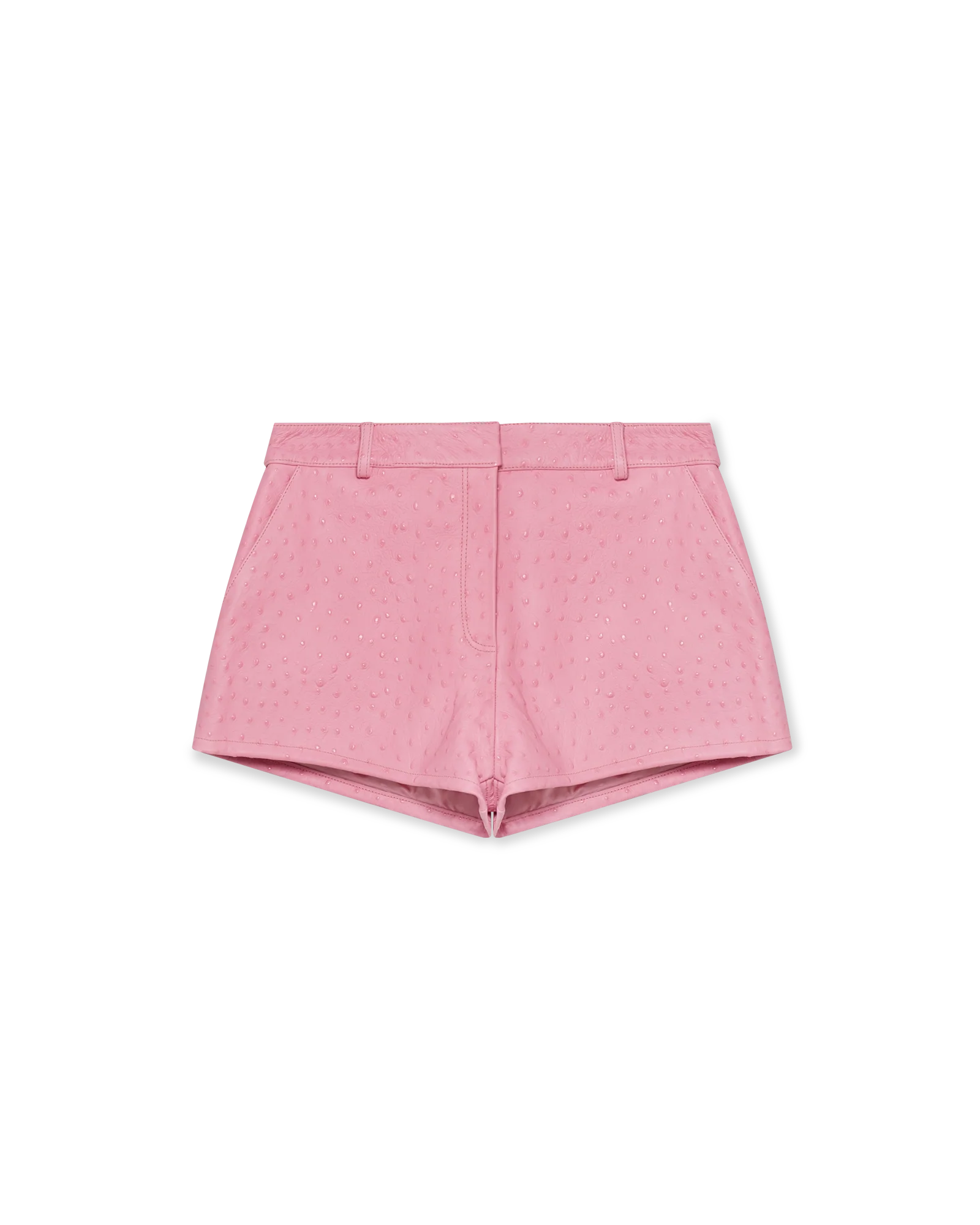Embossed Leather Mini Shorts