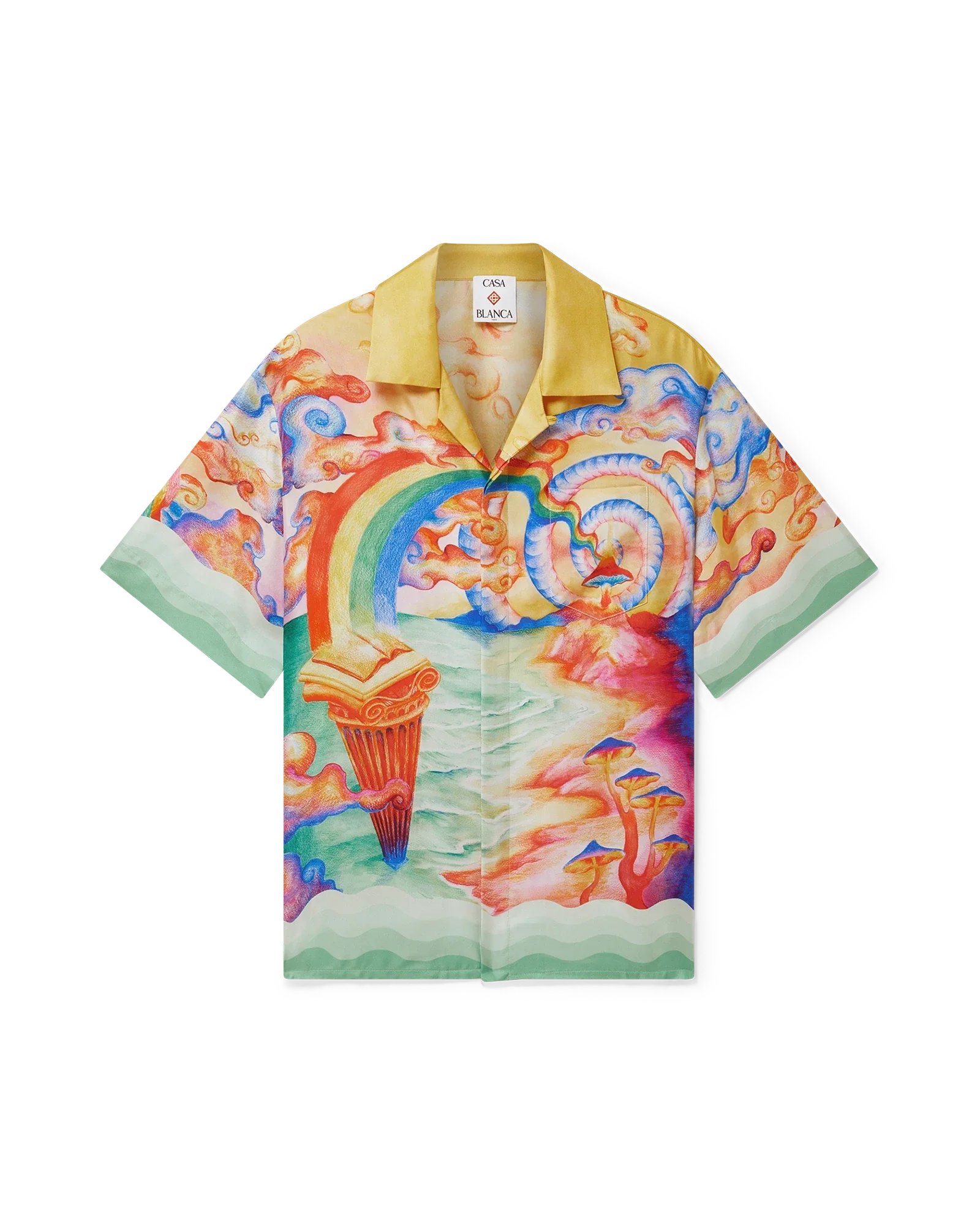 Nature's Teacher Short Sleeve Silk Shirt