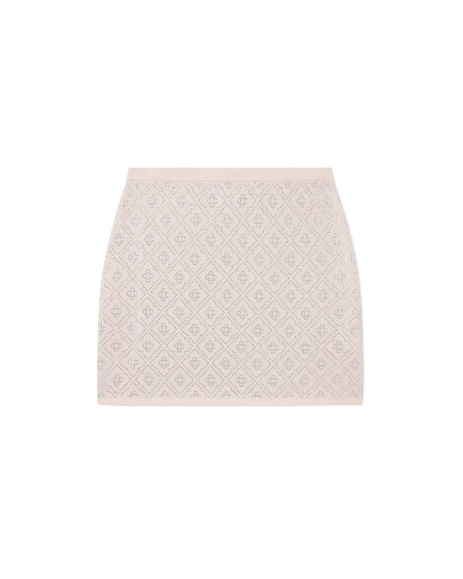 Crystal Monogram Knit Mini Skirt