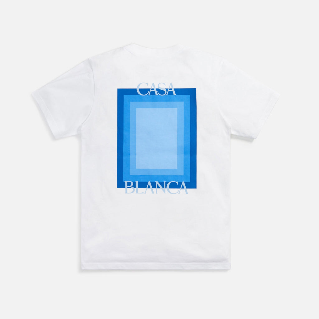 CASABLANCA T-SHIRT GRADIENT CASA LOGO BLANC