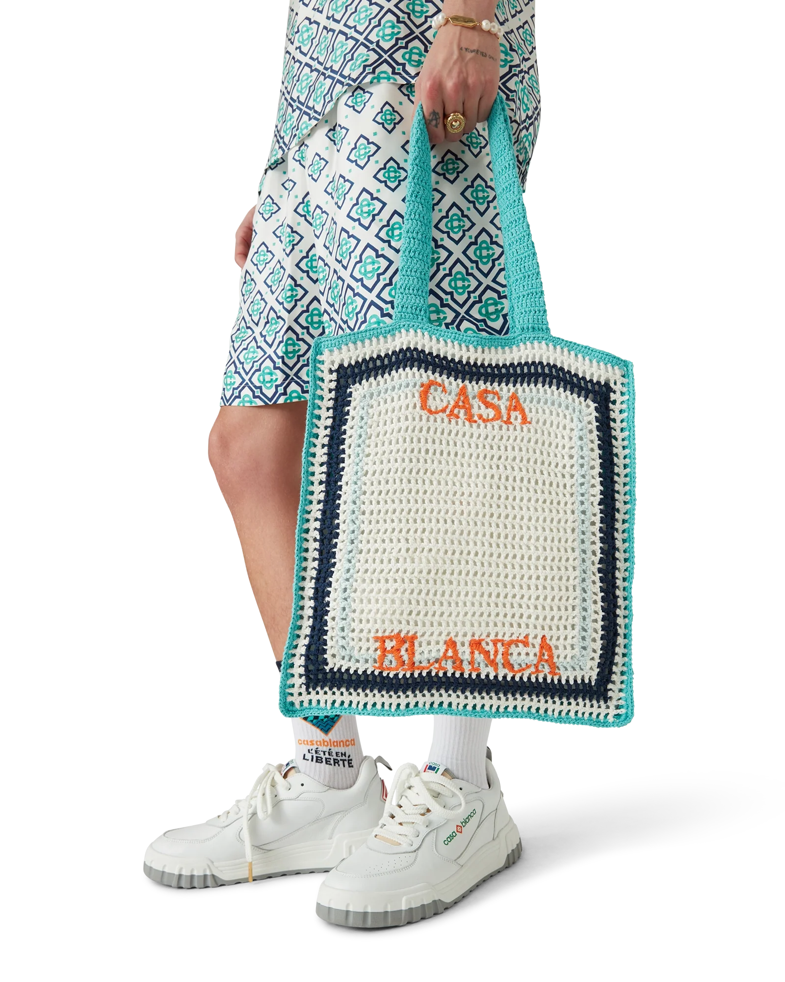 Stripe Crochet Bag