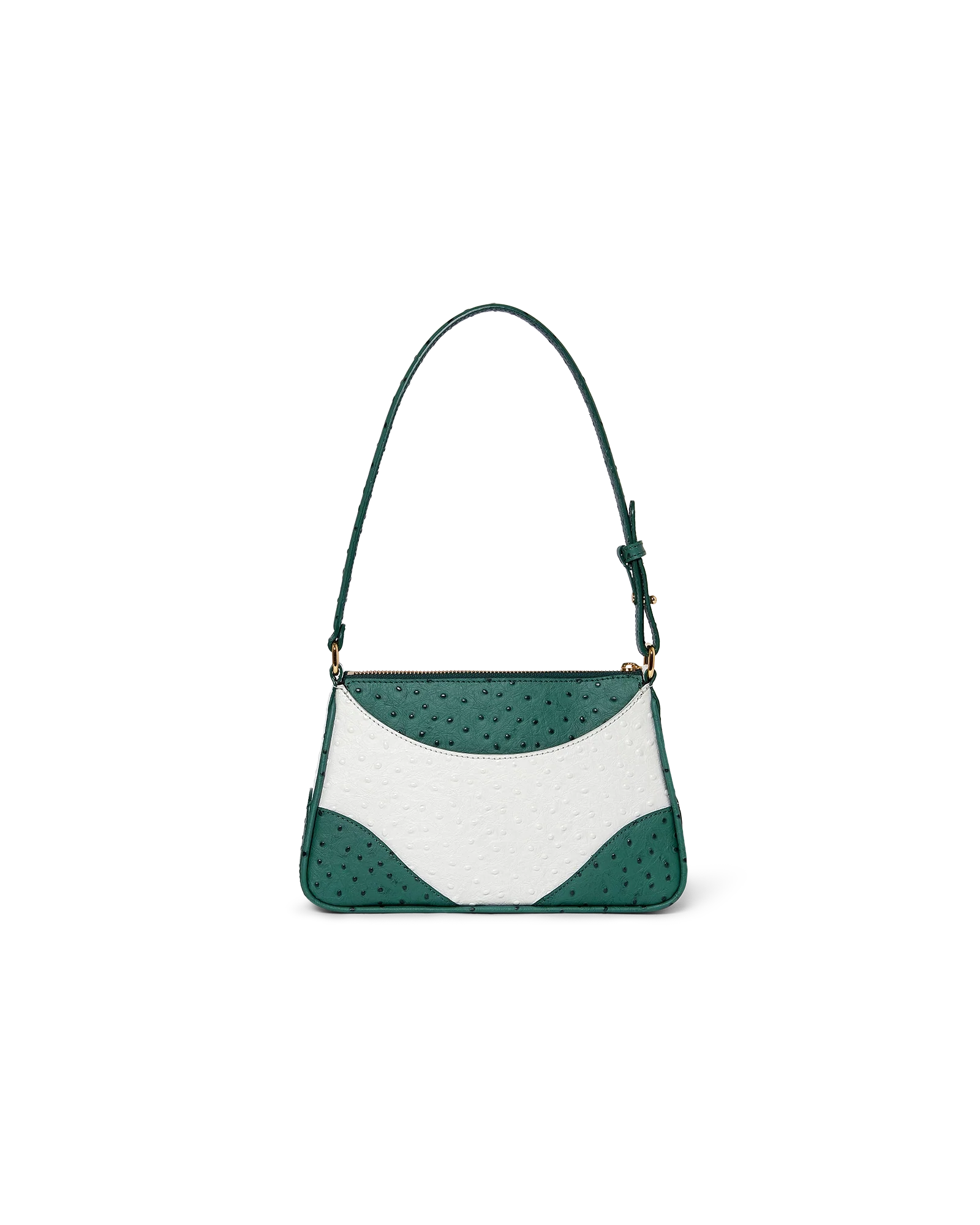 White & Green Jeanne Pochette Shoulder Bag