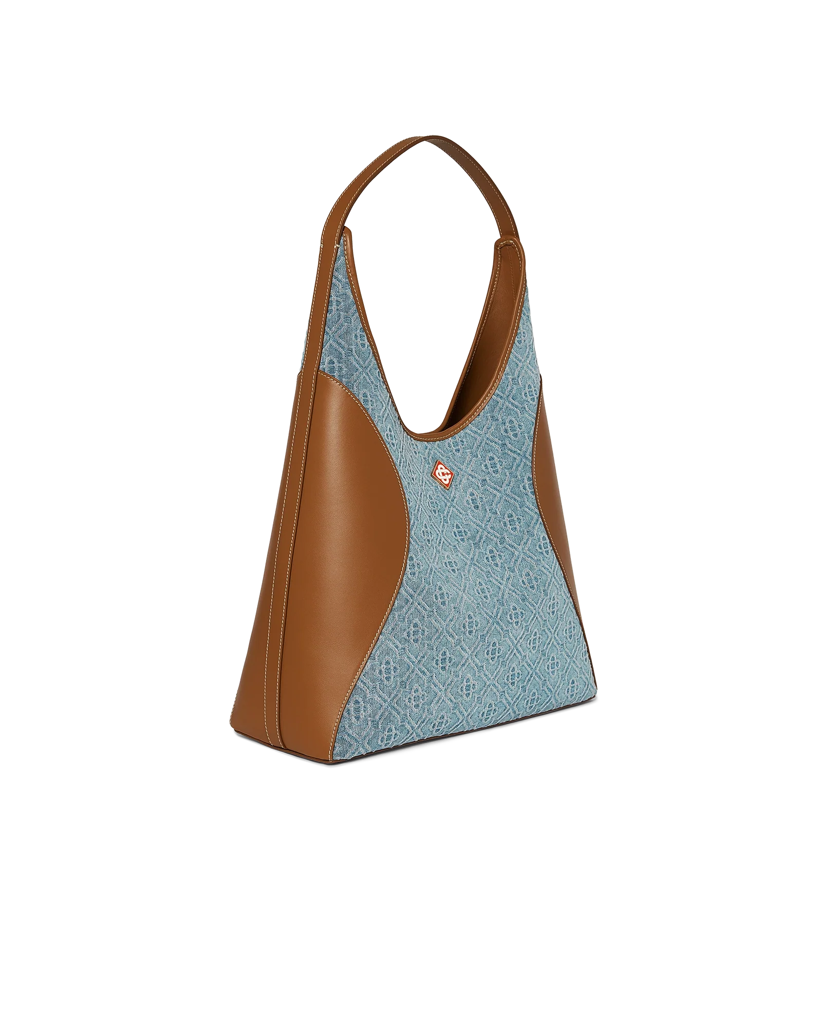 Monogram Denim Hobo Bag