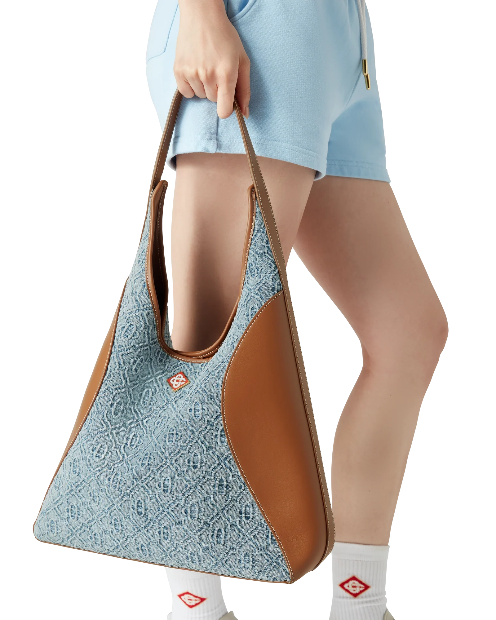 Monogram Denim Hobo Bag