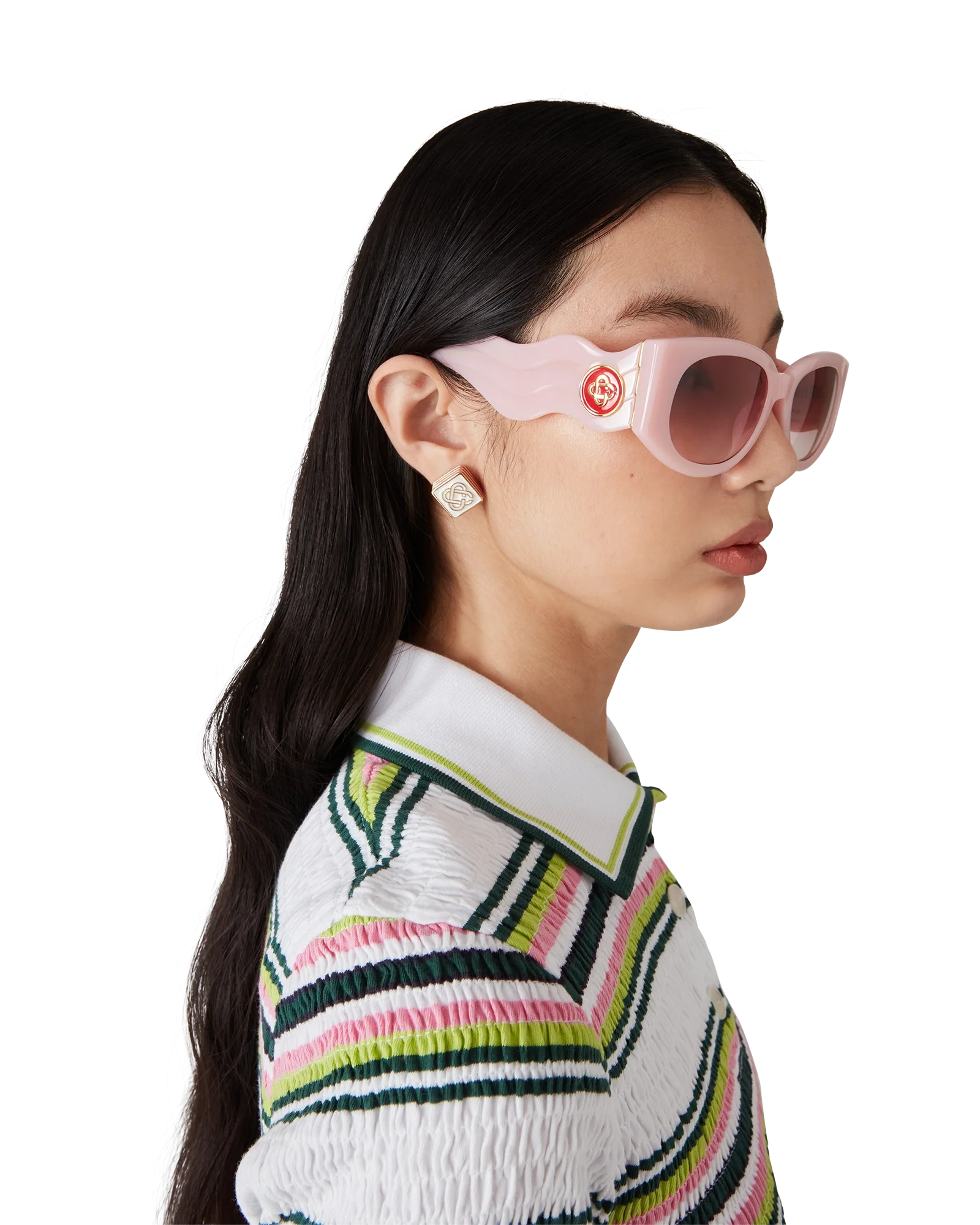 Monogram Logo Stud Earrings