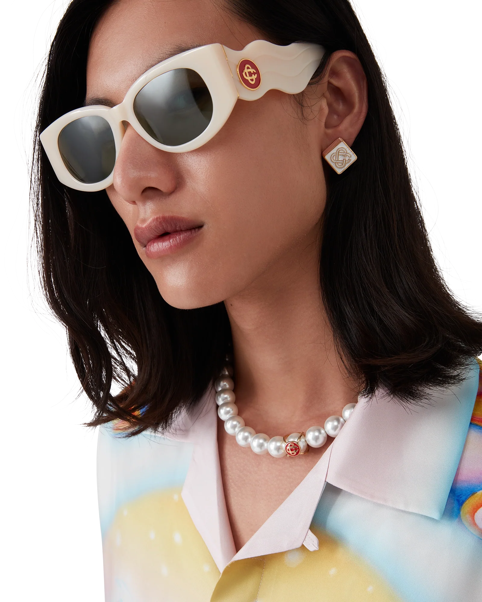 Monogram Logo Stud Earrings