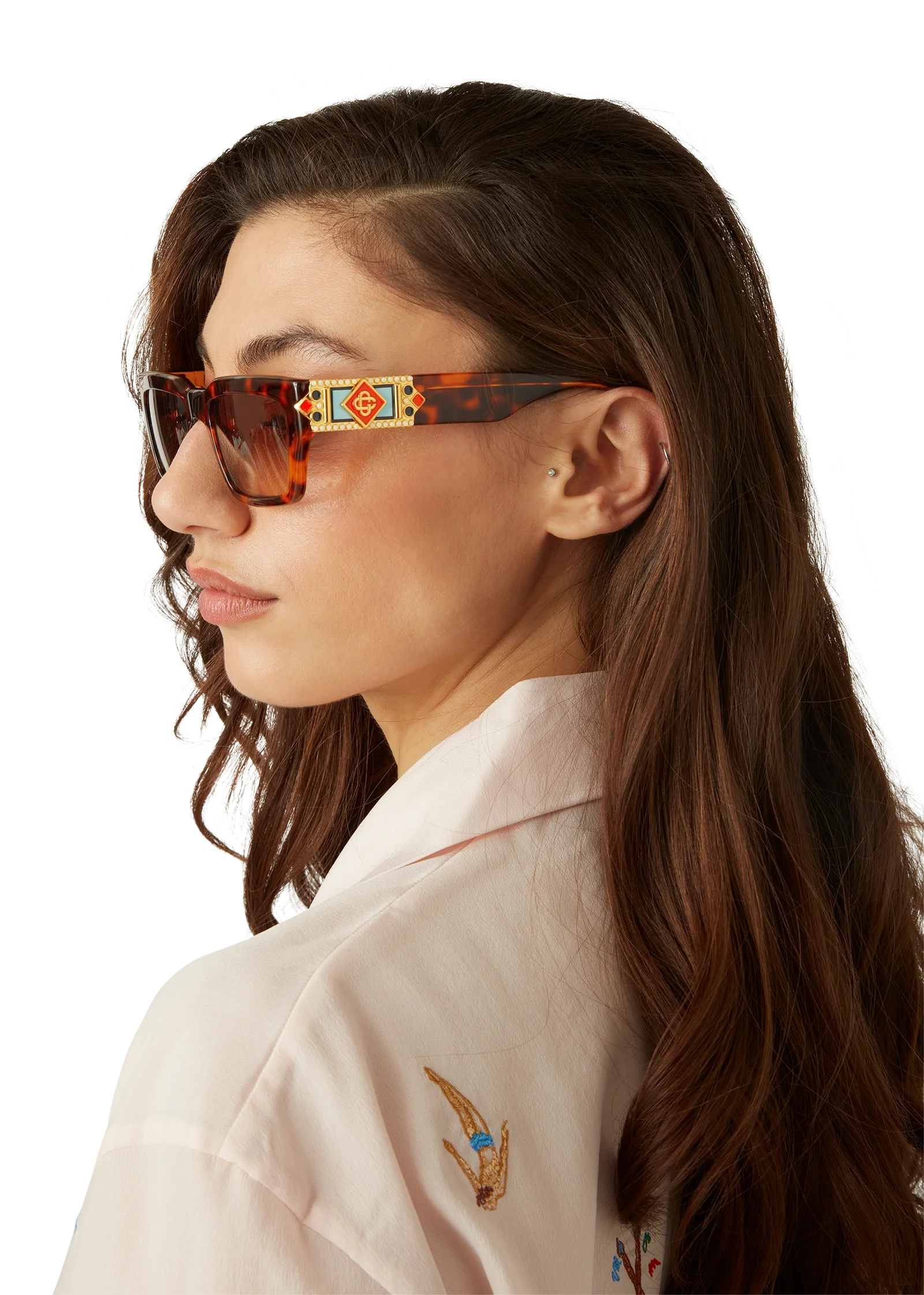 Tortoiseshell The Square Metope Sunglasses