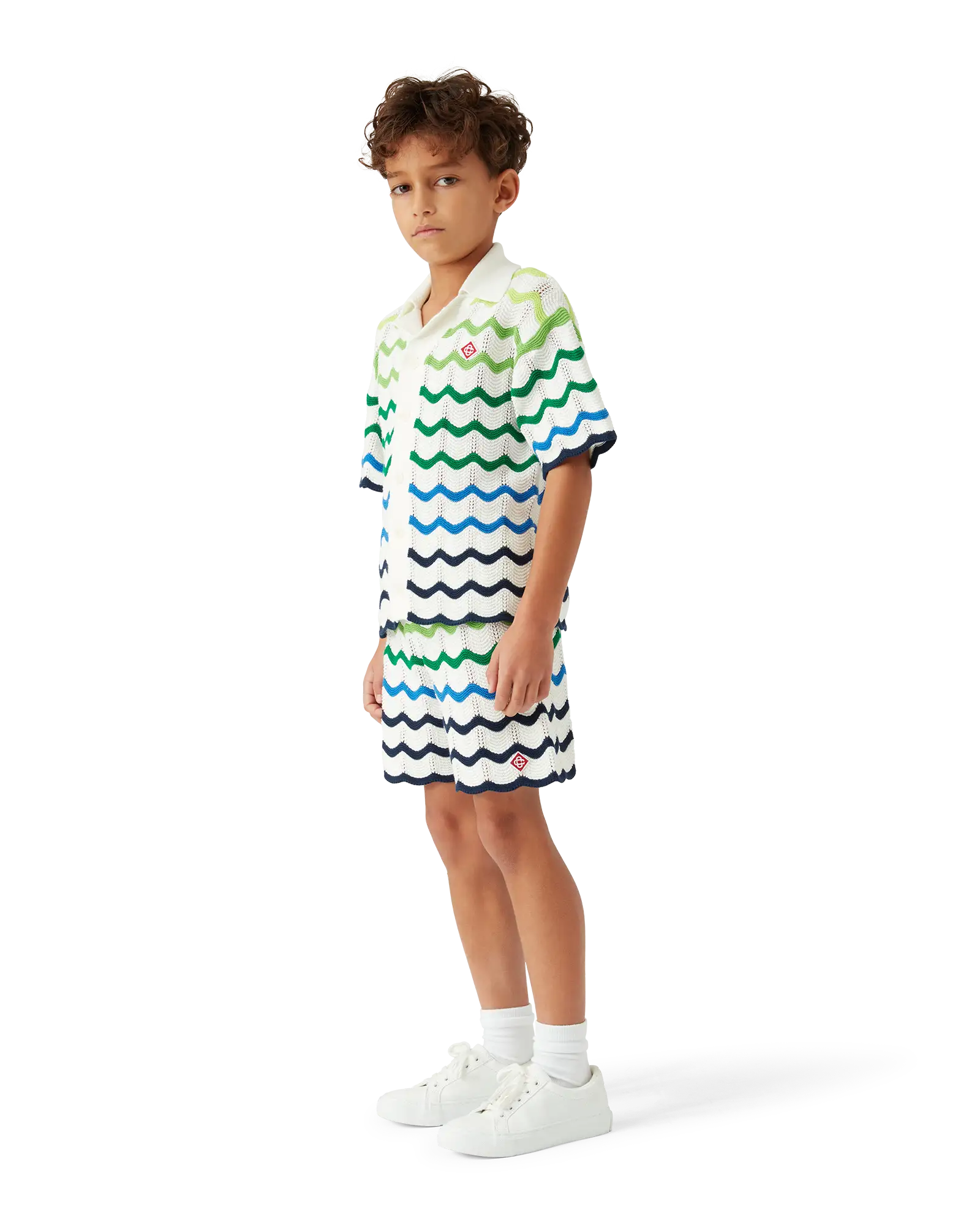 Children's Gradient Wave Knit Shorts