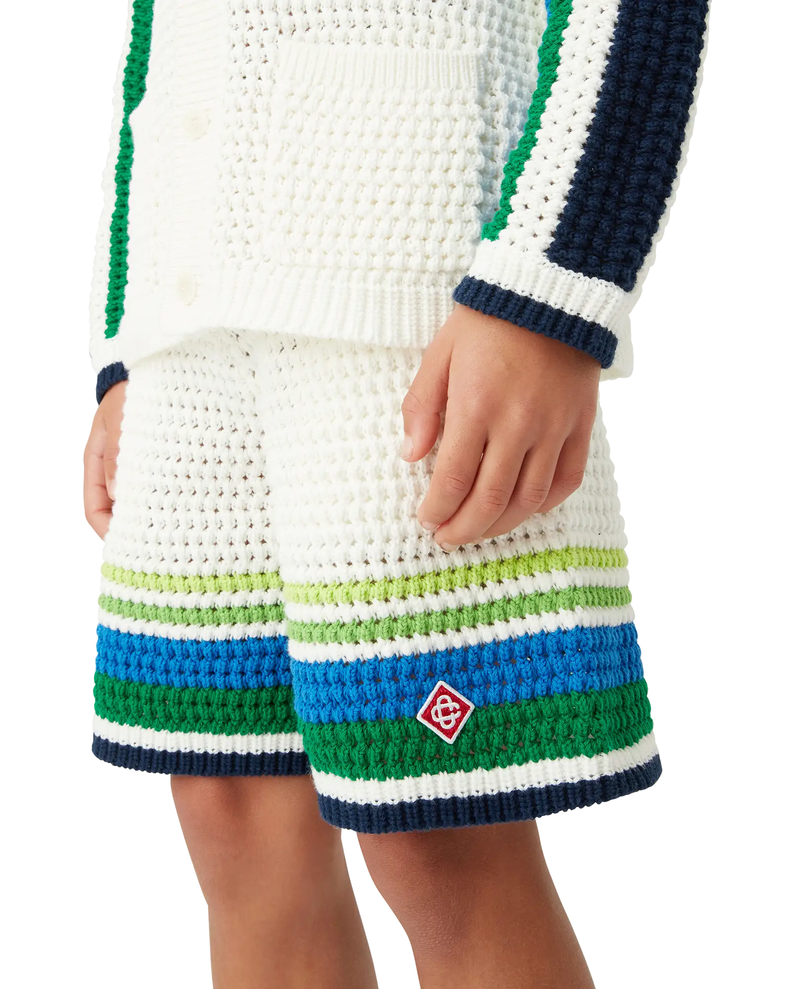 Children's Tennis Stripe Knit Shorts