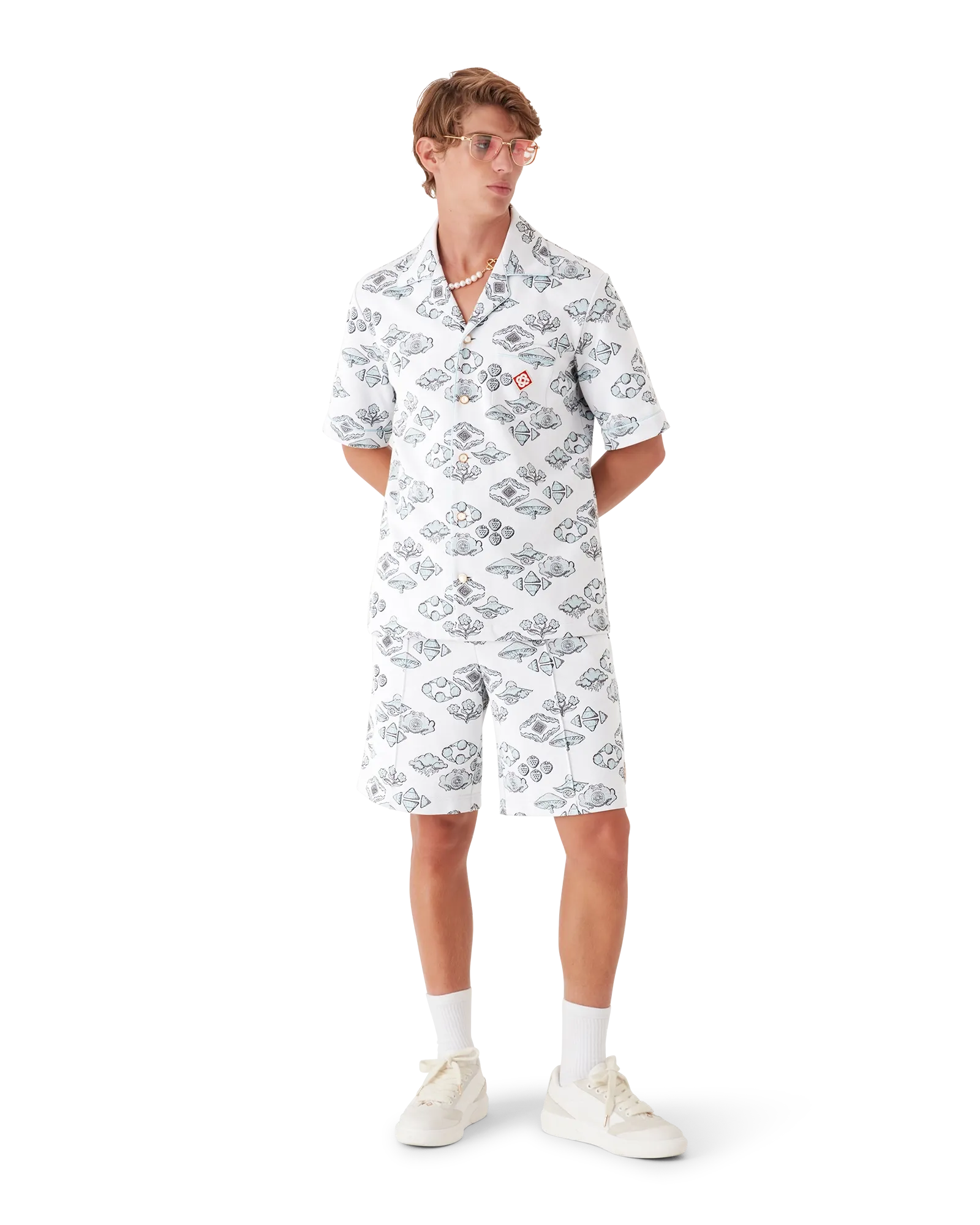Jacquard Motif Track Shorts