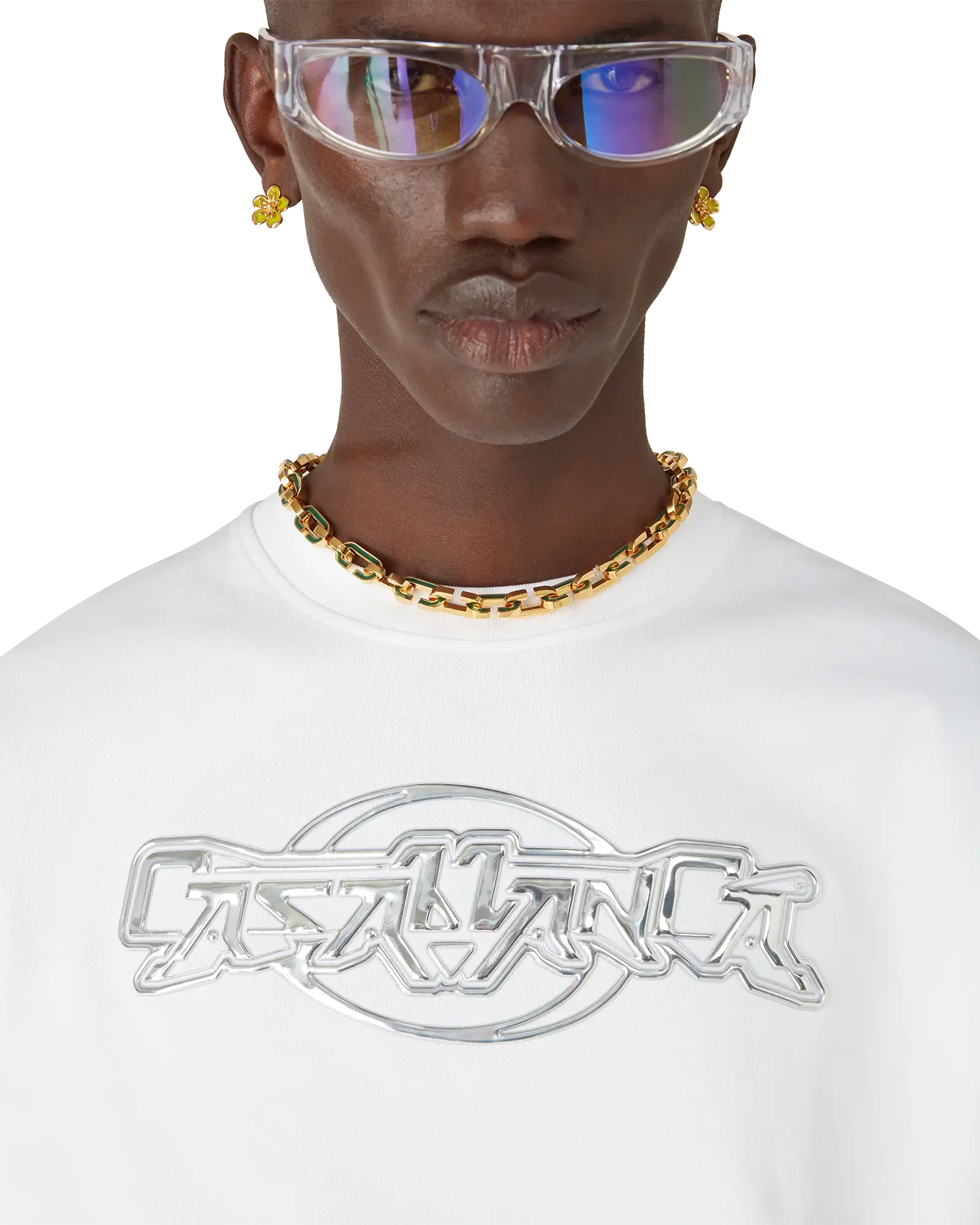 Casablanca Chrome Oversized Short Sleeve T-Shirt