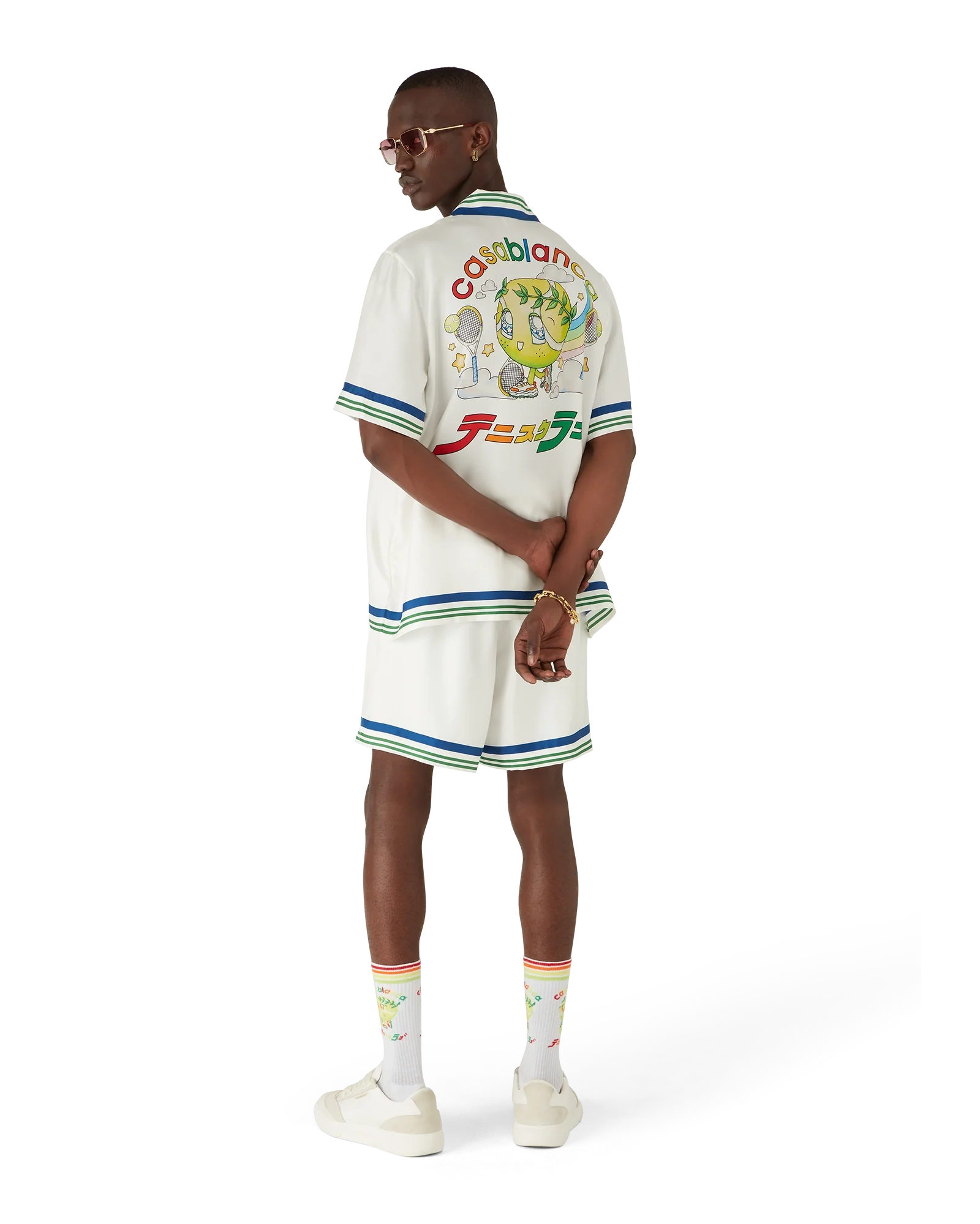 Tennis Mascot Short Sleeve Silk Twill Shirt