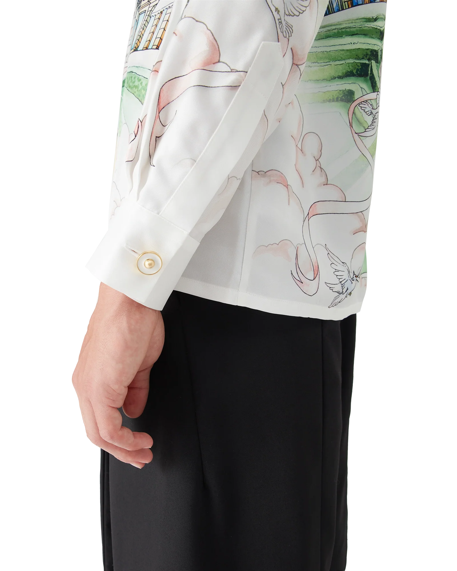 Paris Store Long Sleeve Silk Shirt