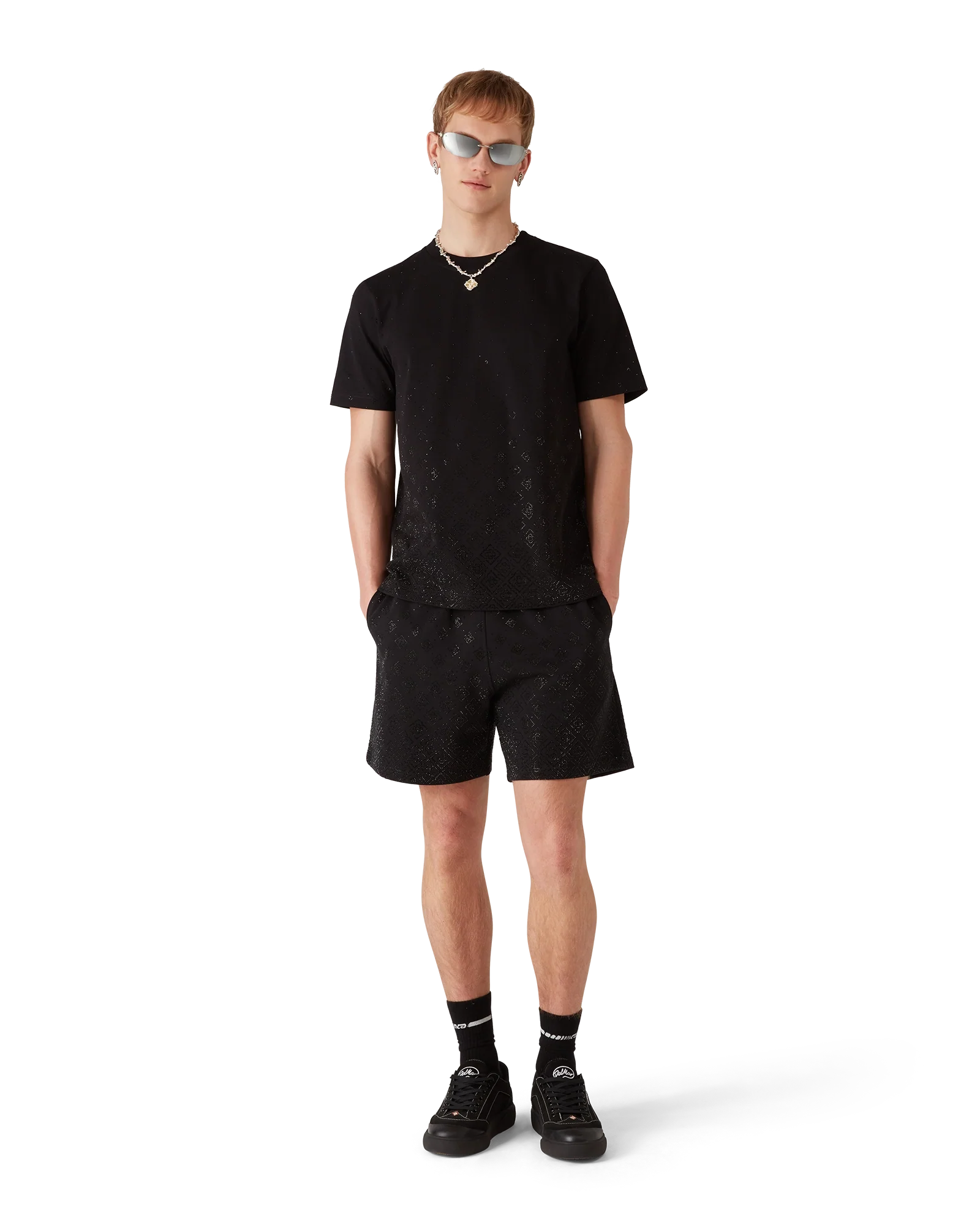 Crystal Monogram Sweatshort