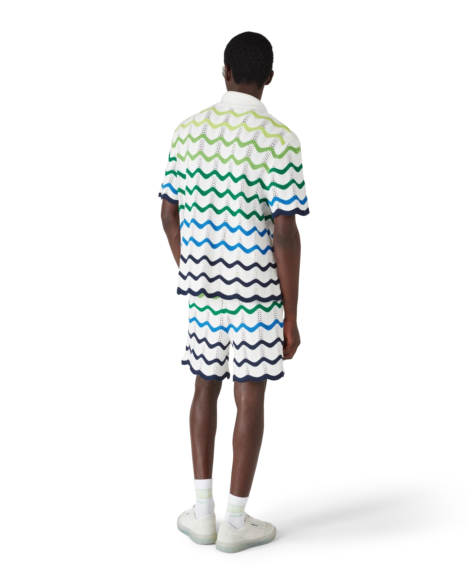 Wave Short Sleeve Knitted Shirt