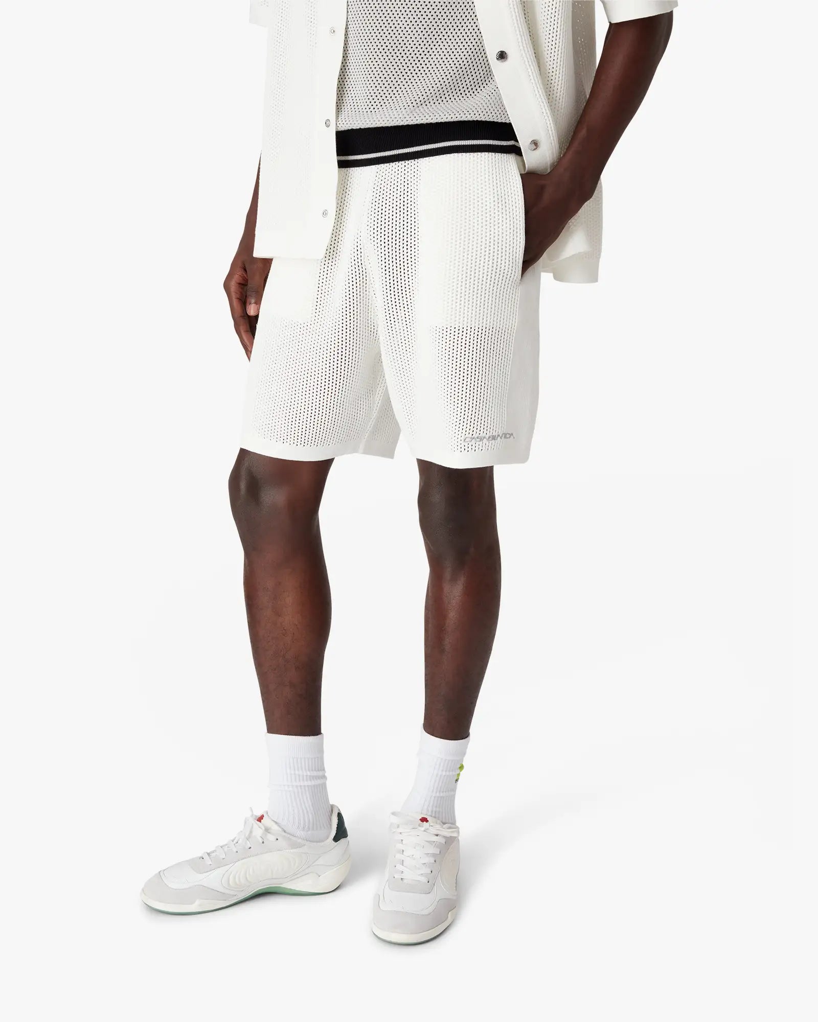 White Mesh Shorts