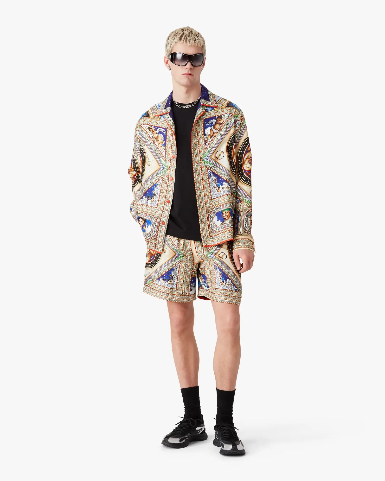 Plafond Orne De Musique Long Sleeve Silk Shirt