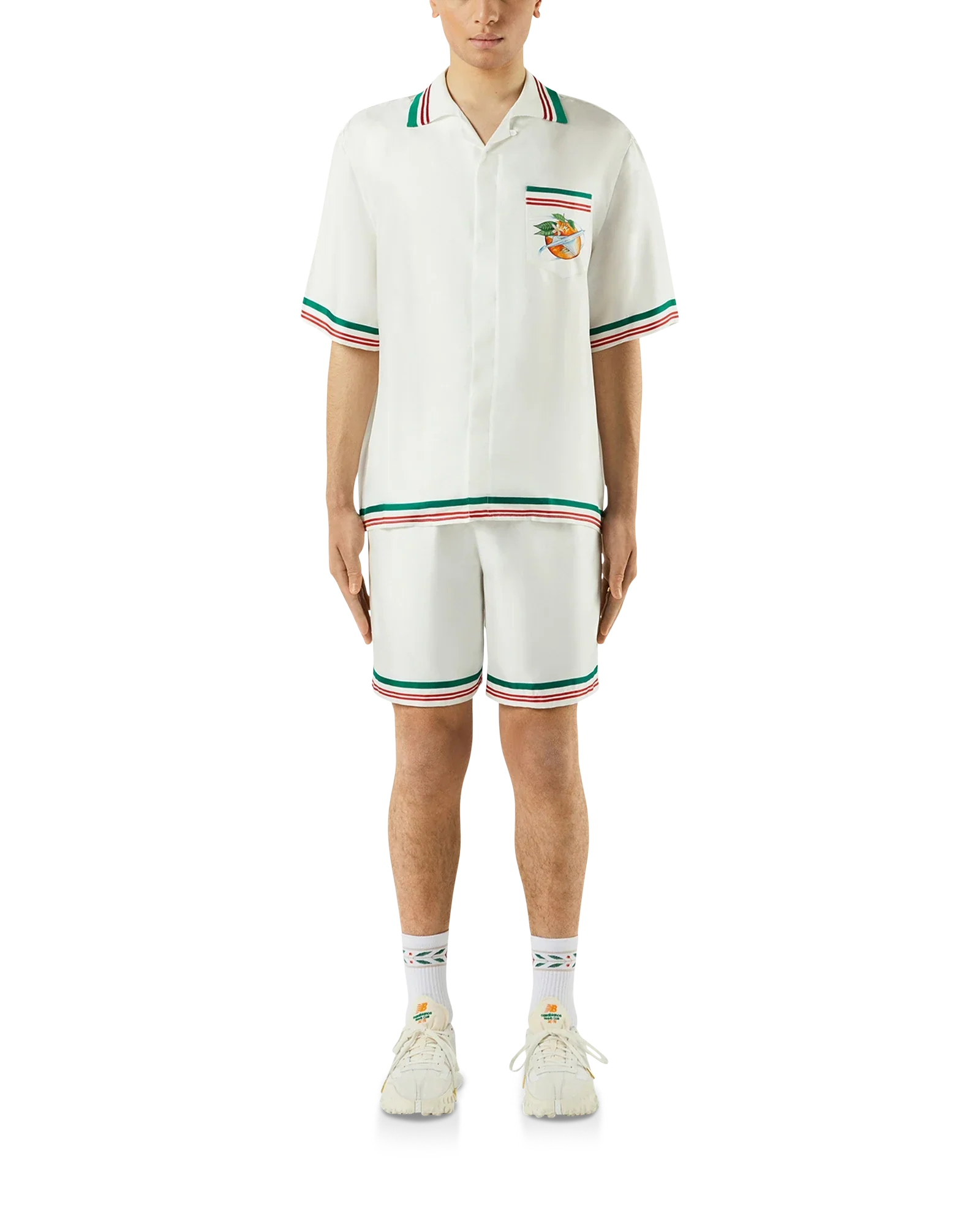 Orbite Au Tour De L'Orange Silk Shirt