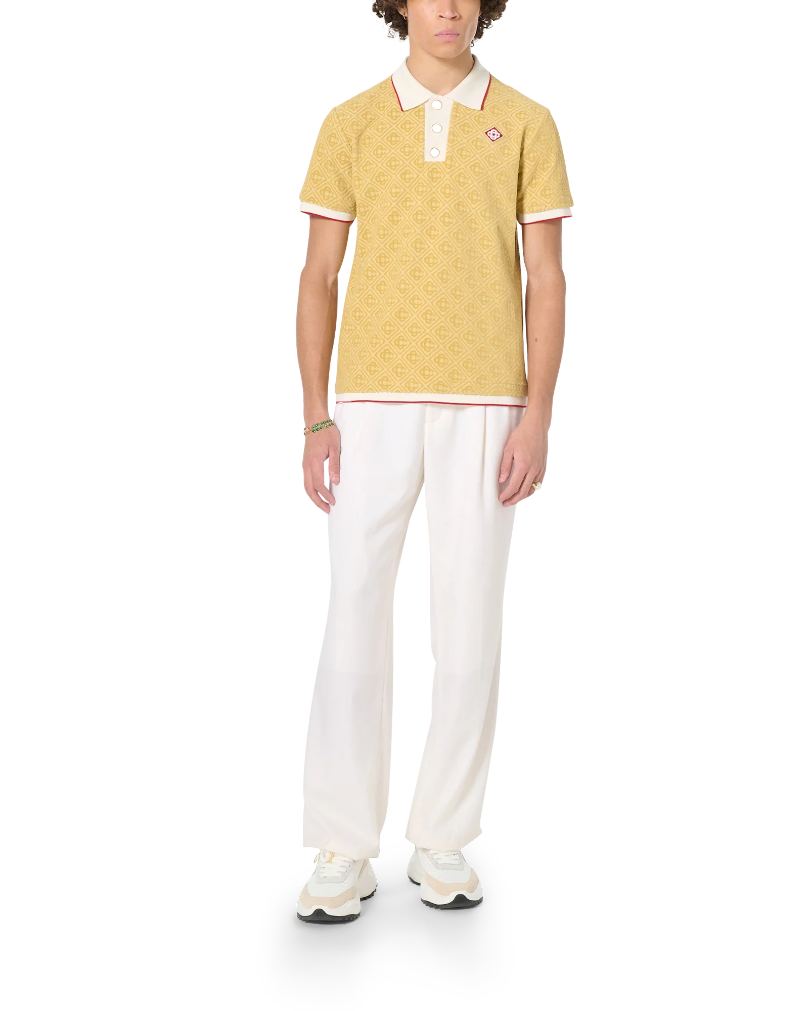 Monogram Velour Polo Shirt