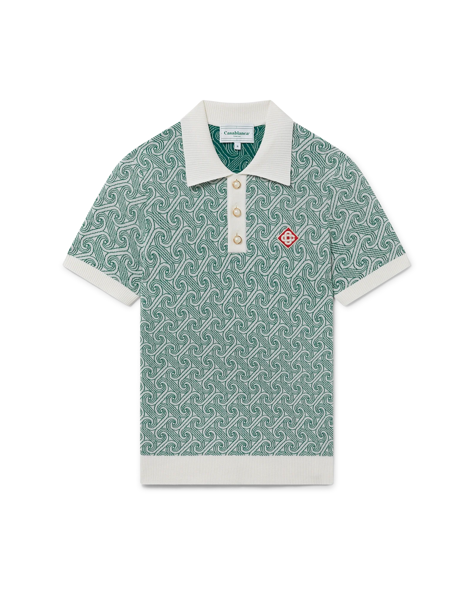 Column Jacquard Monogram Polo Shirt