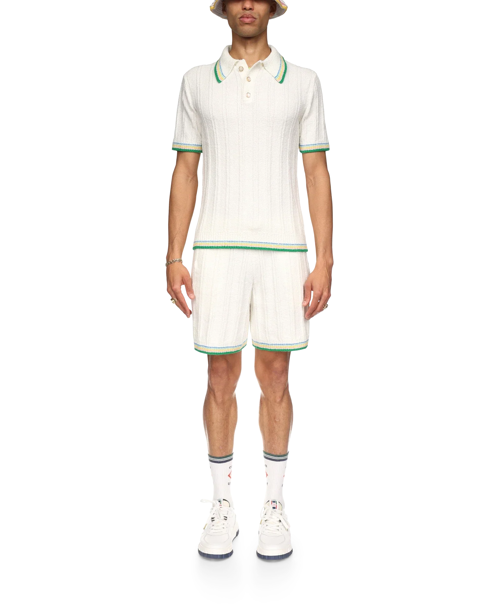 Rib Boucle Polo Shirt