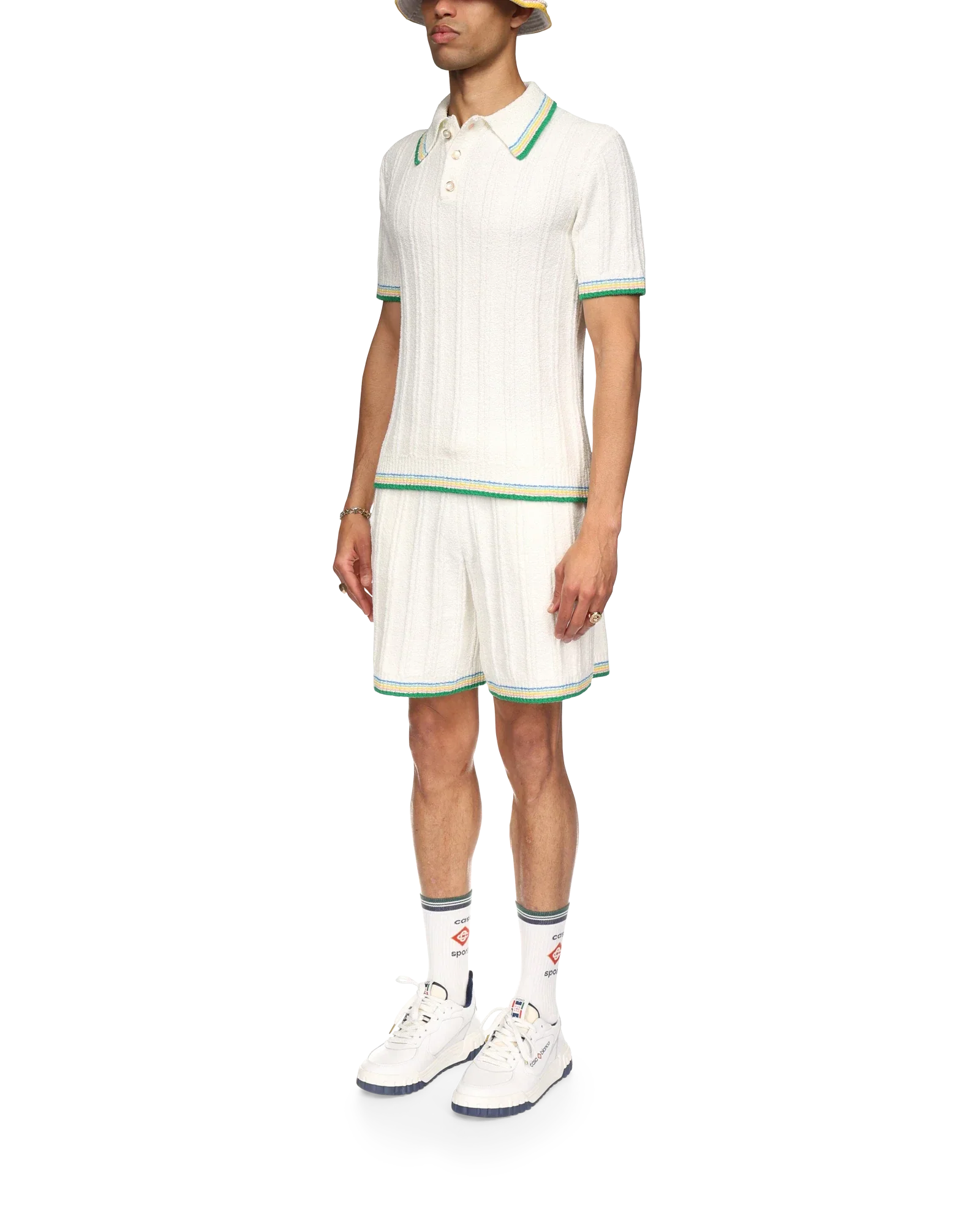 Rib Boucle Polo Shirt