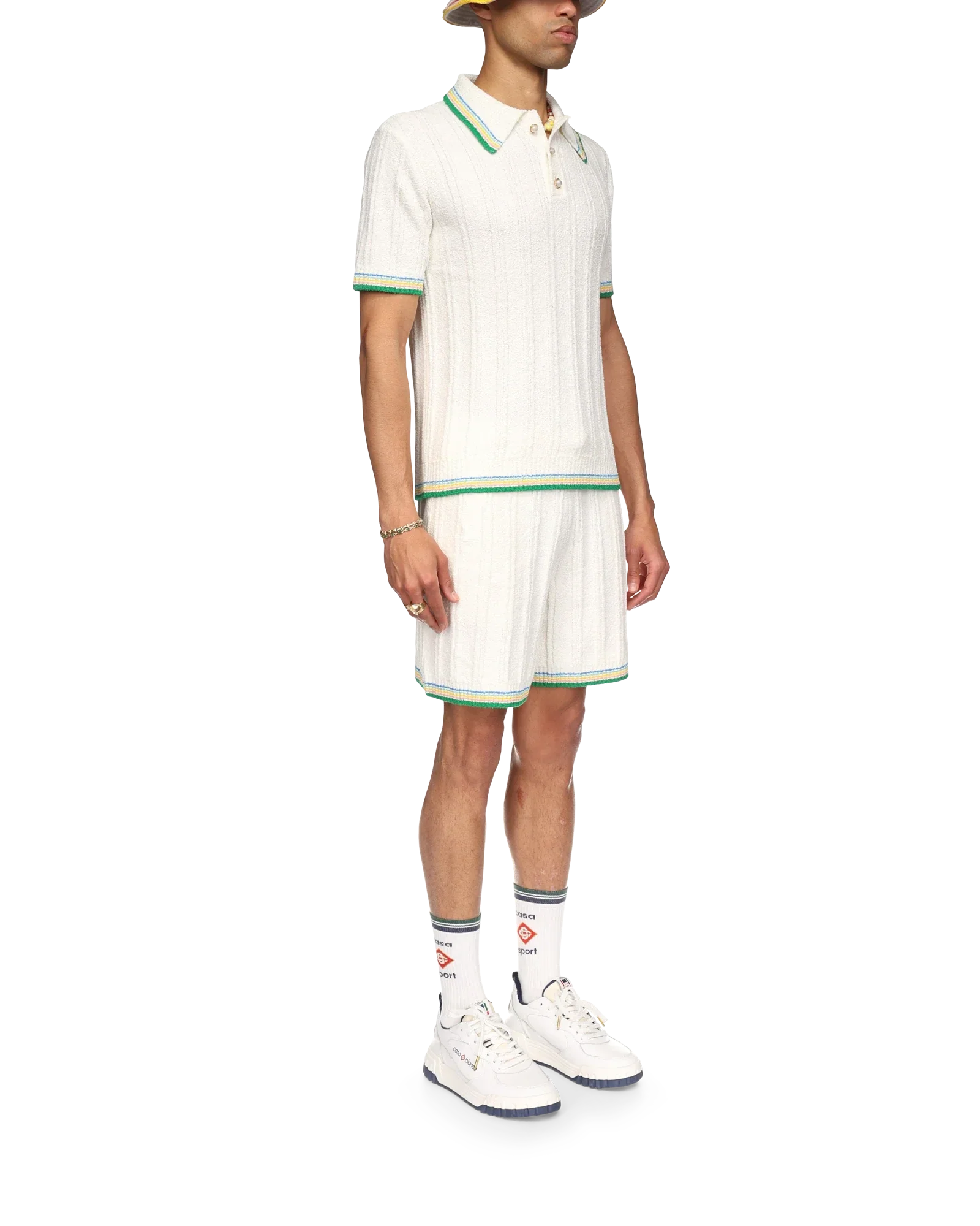 Rib Boucle Polo Shirt