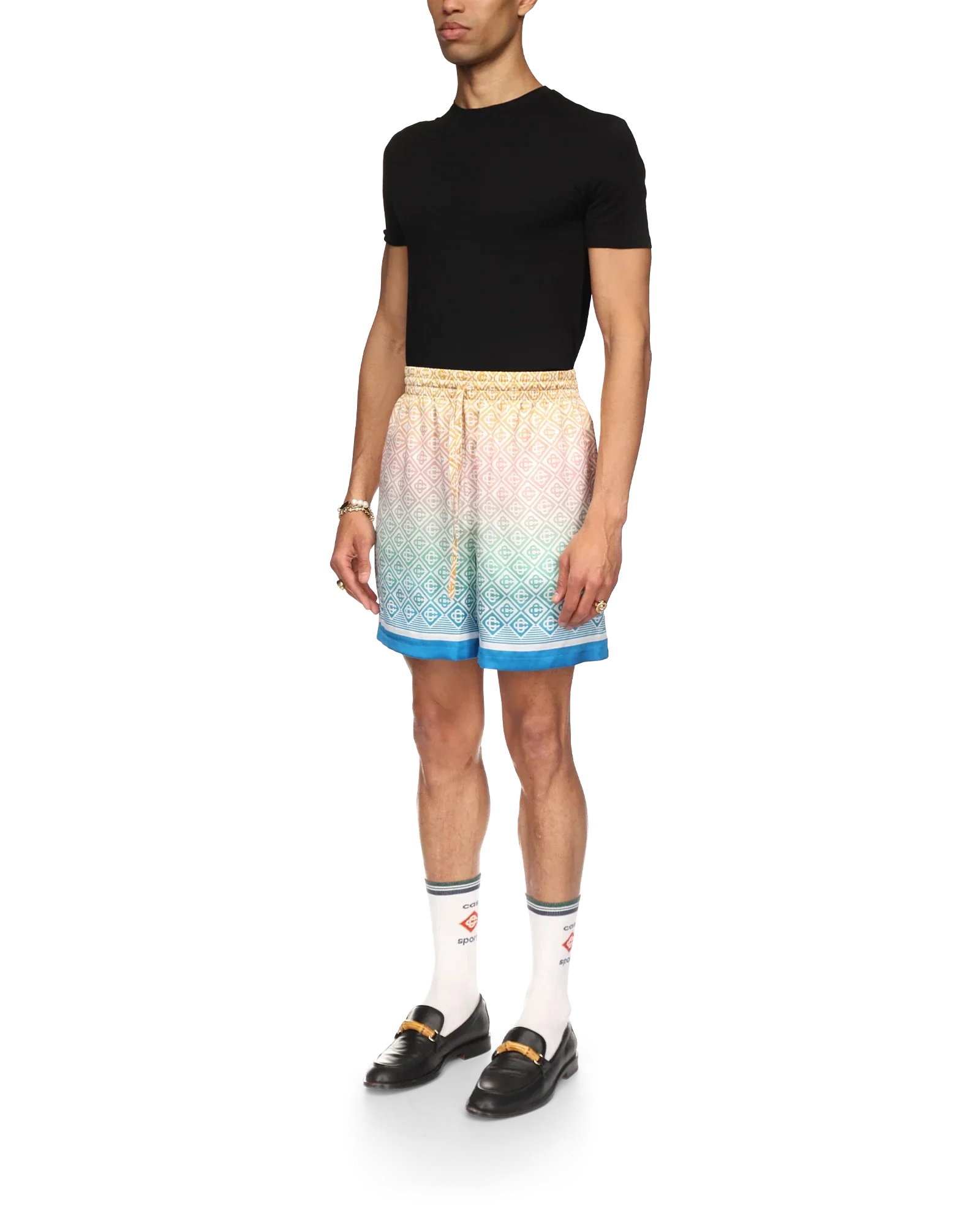 Gradient Monogram Silk Shorts