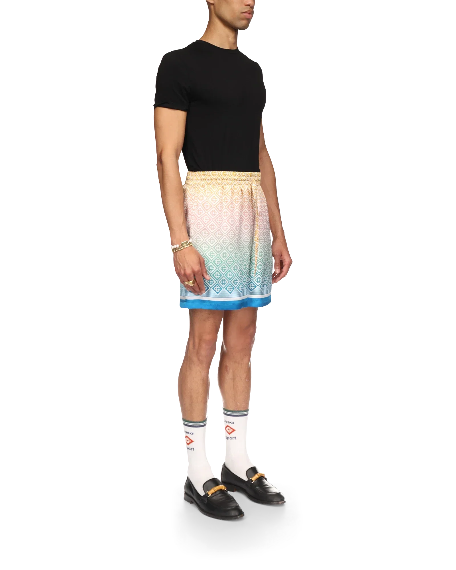 Gradient Monogram Silk Shorts