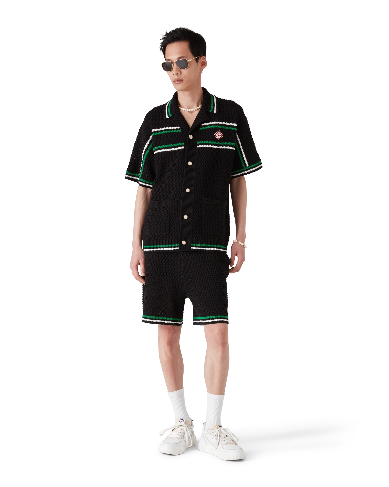 Tennis Short Sleeve Crochet Shirt