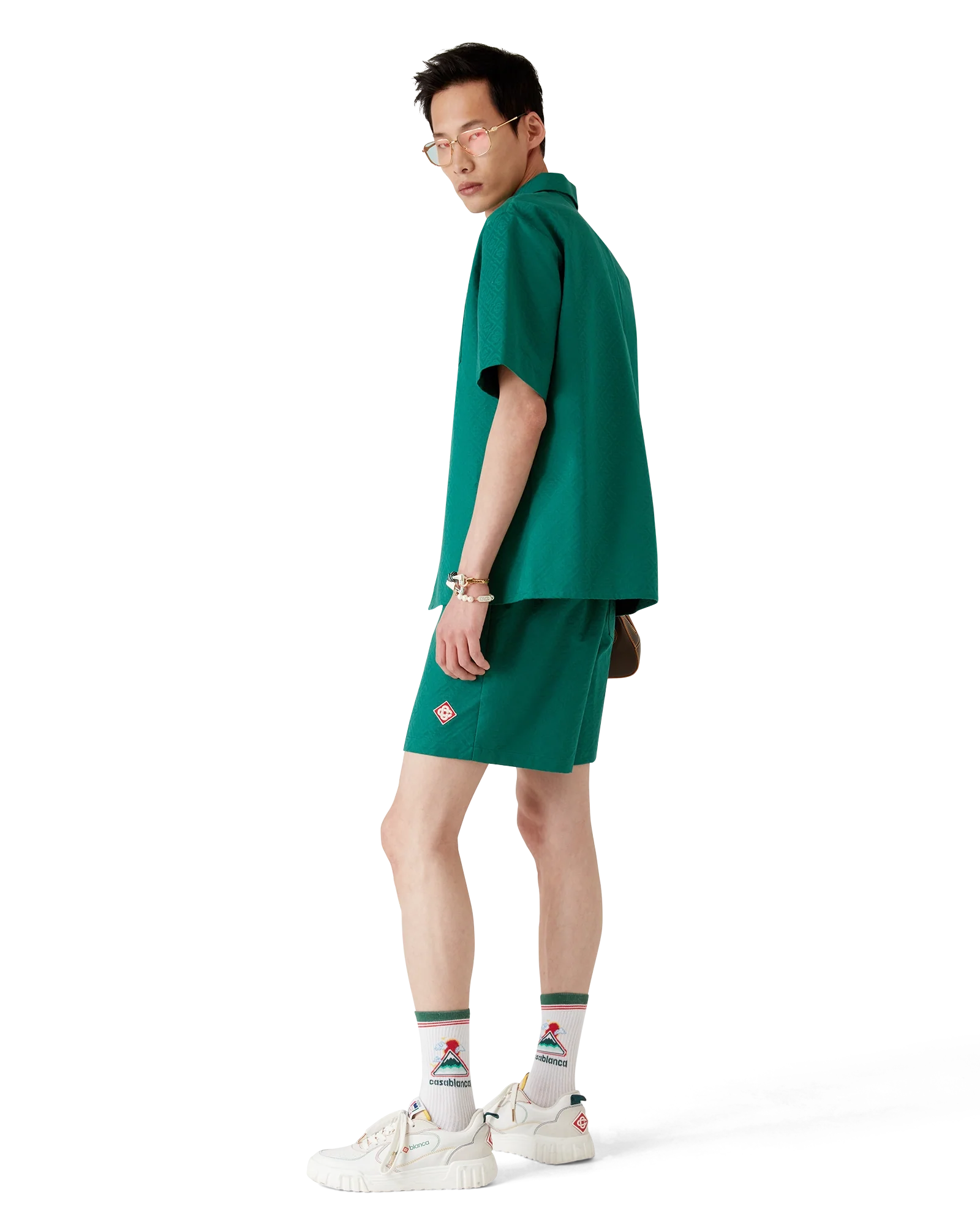 Cotton Monogram Jacquard Shorts