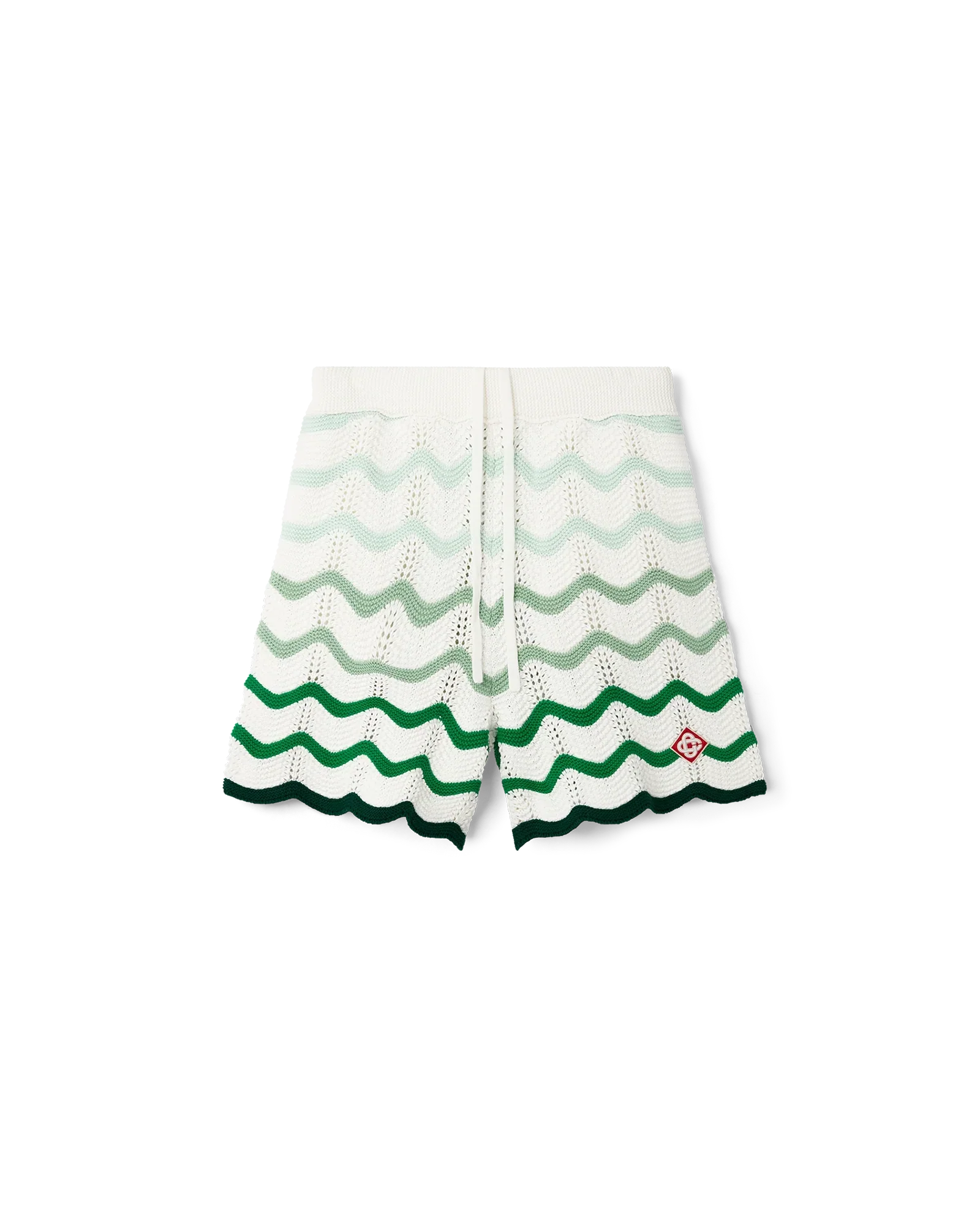 Wavy Gradient Crochet Shorts