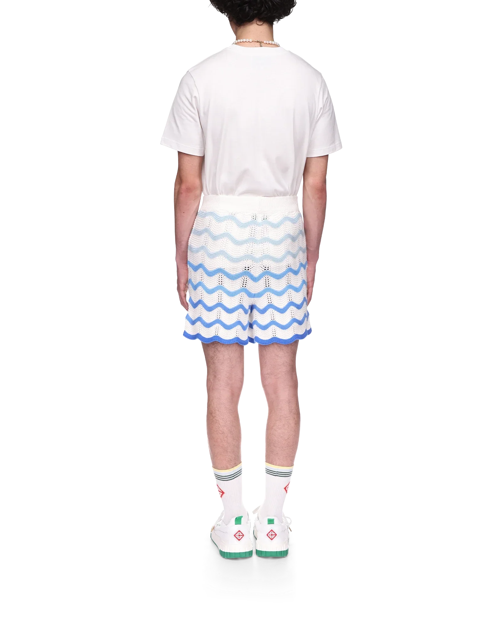 Wavy Gradient Crochet Shorts