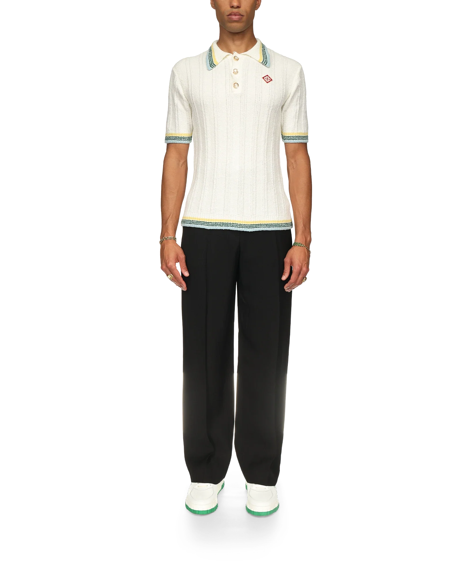 Rib Boucle Polo Shirt