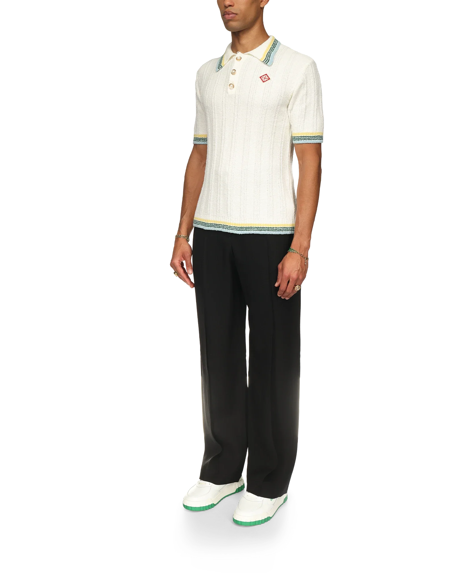 Rib Boucle Polo Shirt