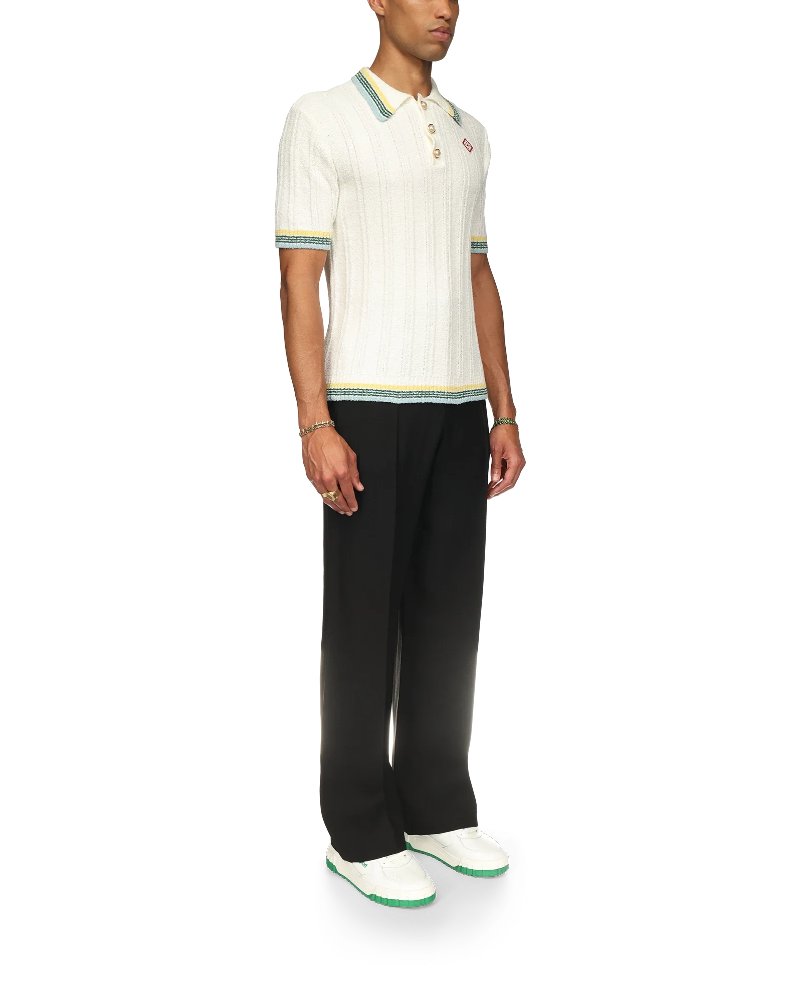 Rib Boucle Polo Shirt