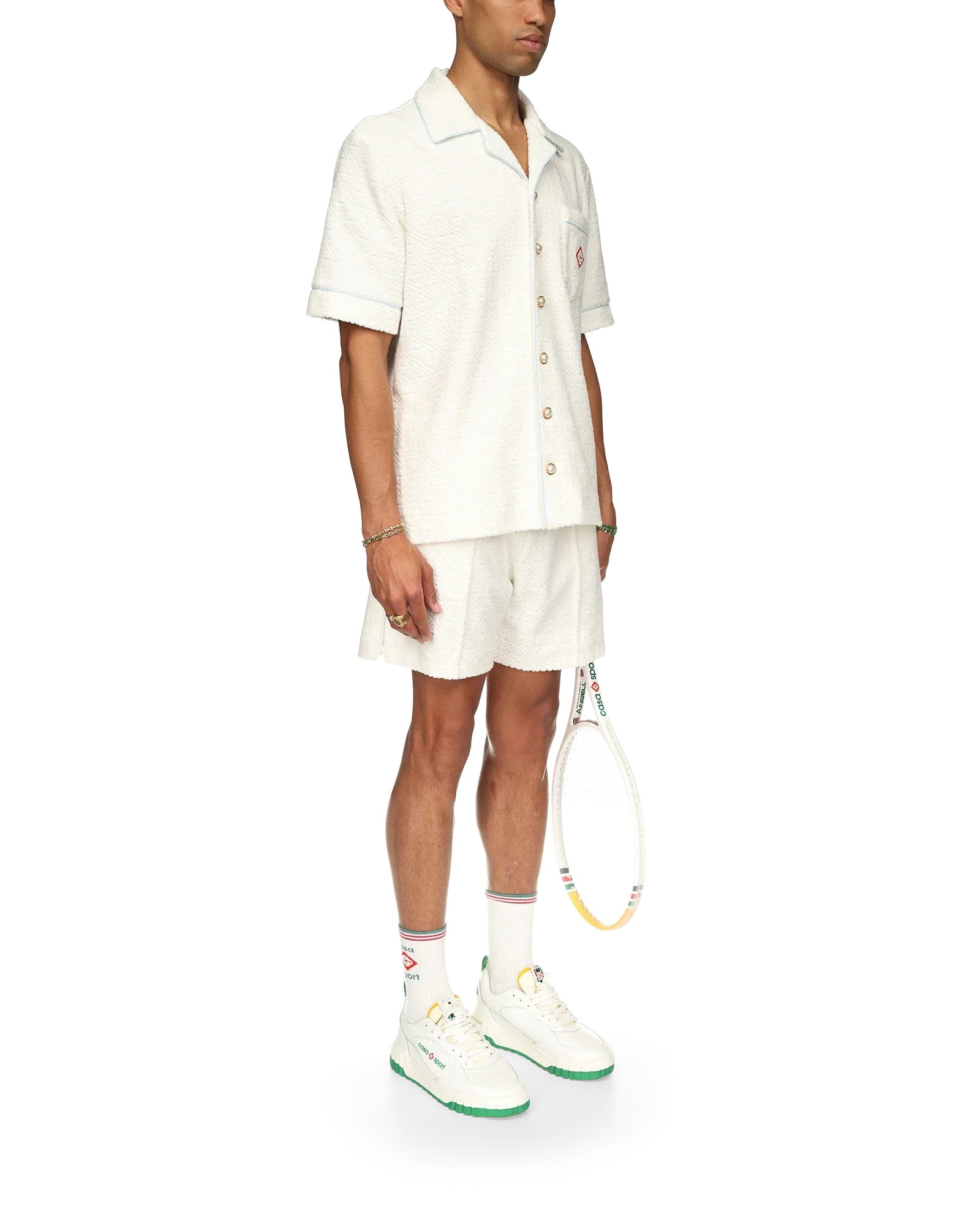 Monogram Terry Short Sleeve Shirt