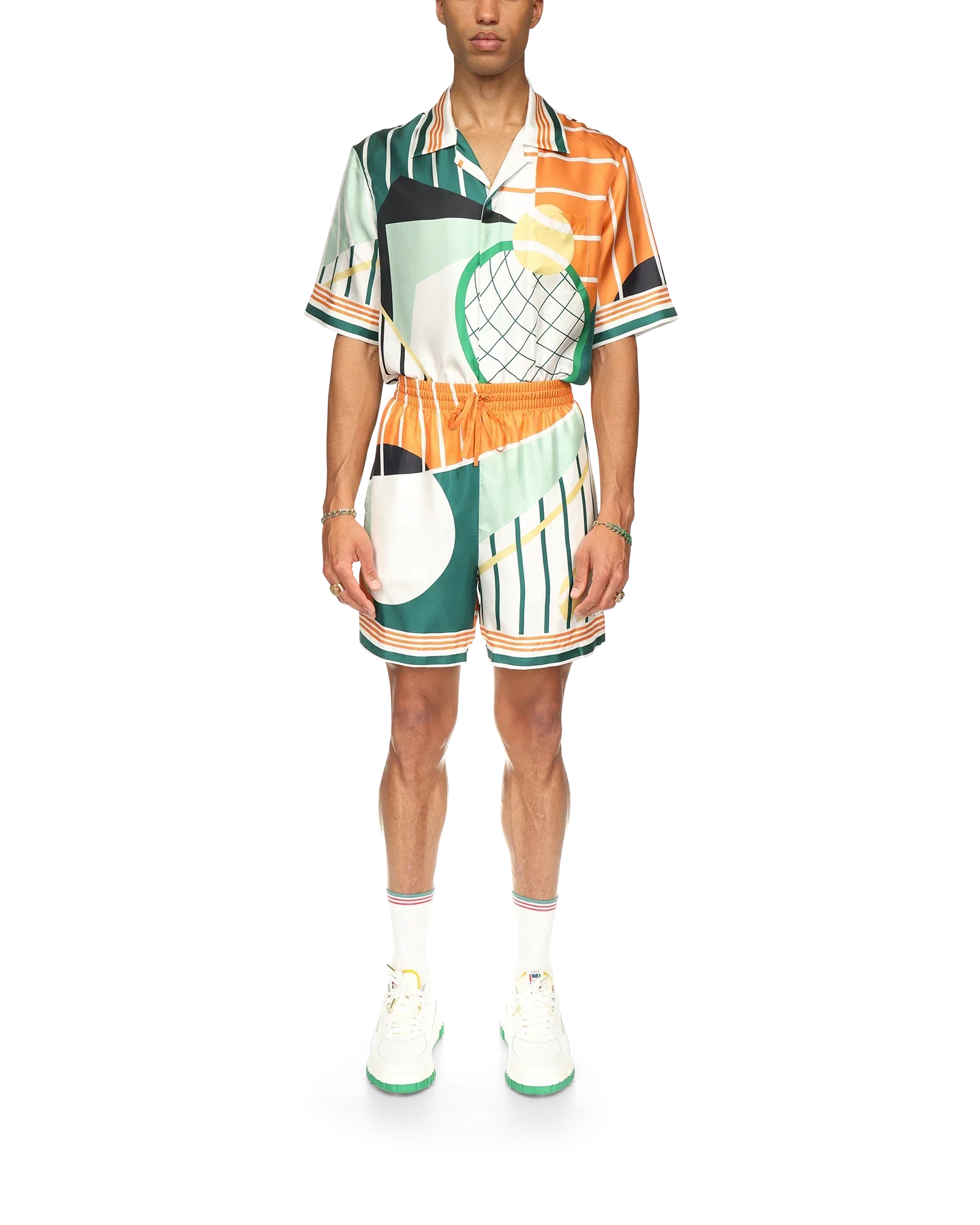 Court Abstrait Silk Shorts