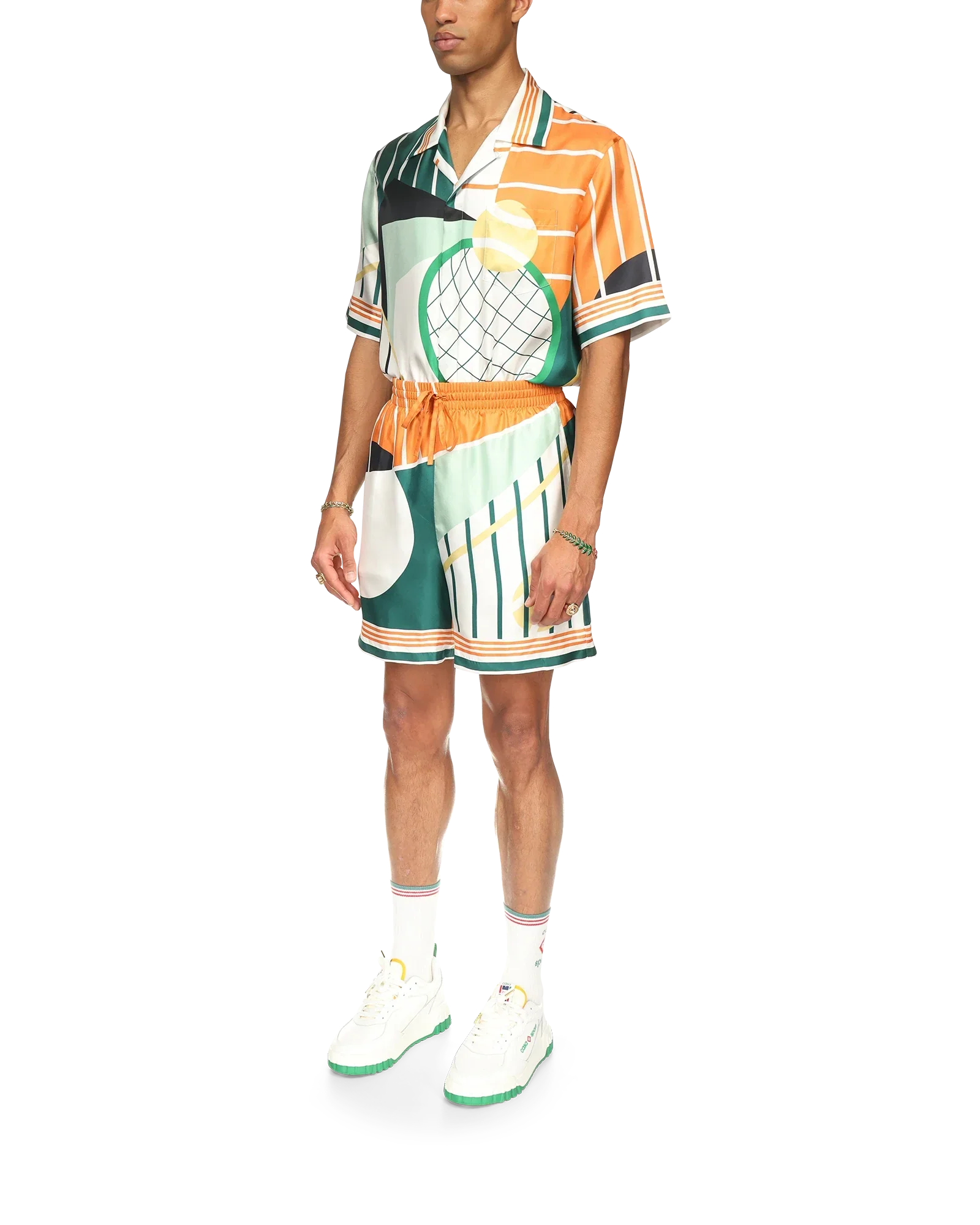 Court Abstrait Silk Shorts