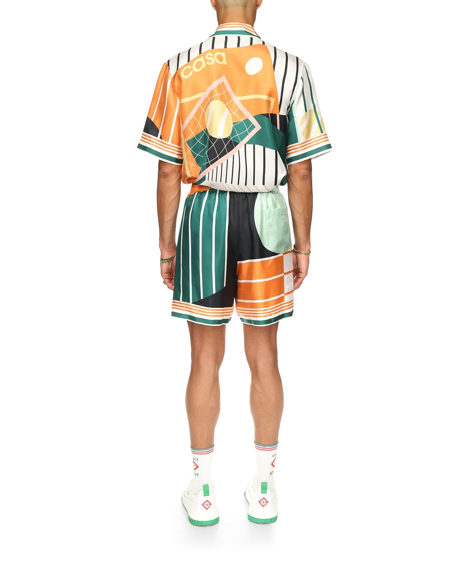 Court Abstrait Silk Shorts