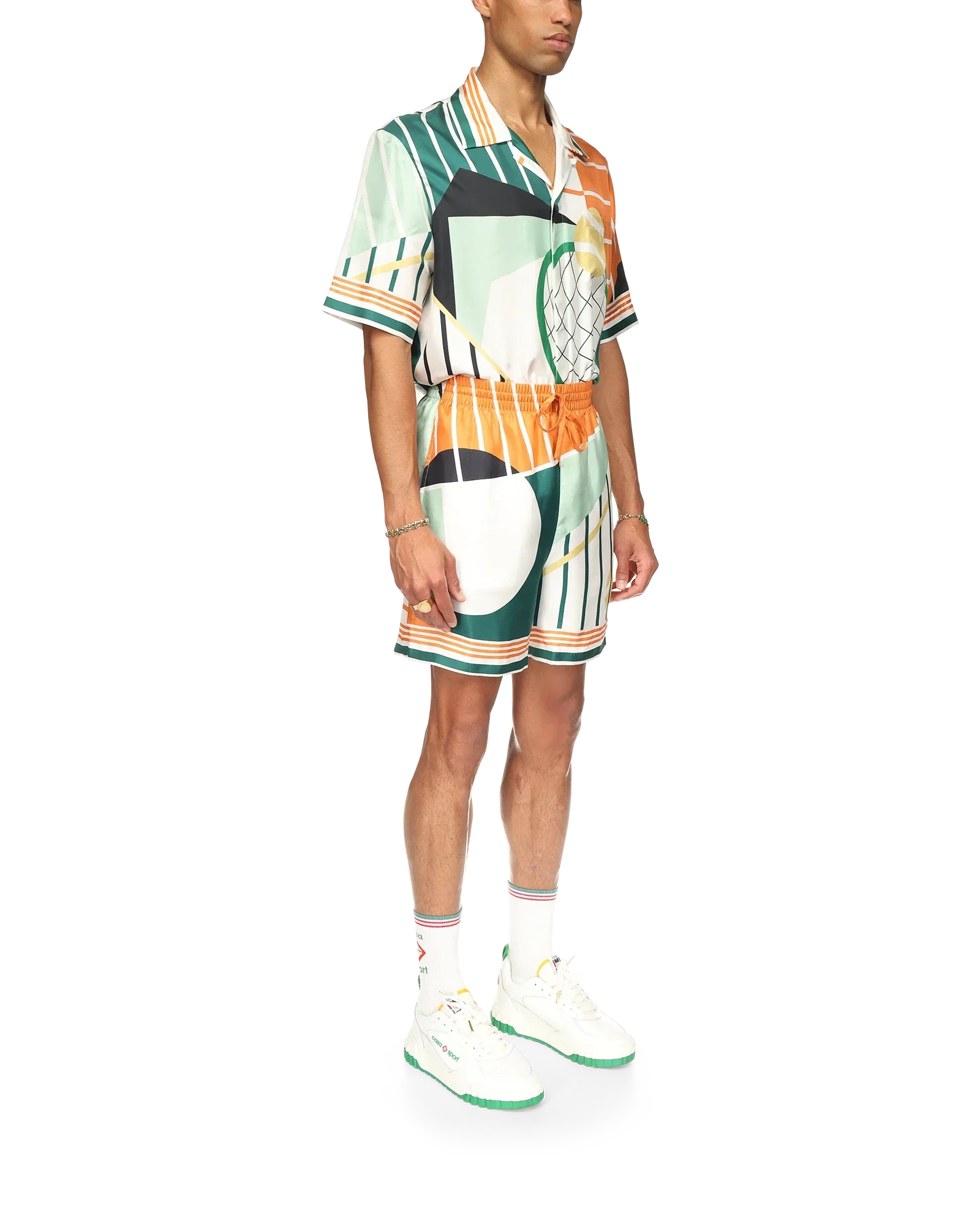 Court Abstrait Silk Shorts