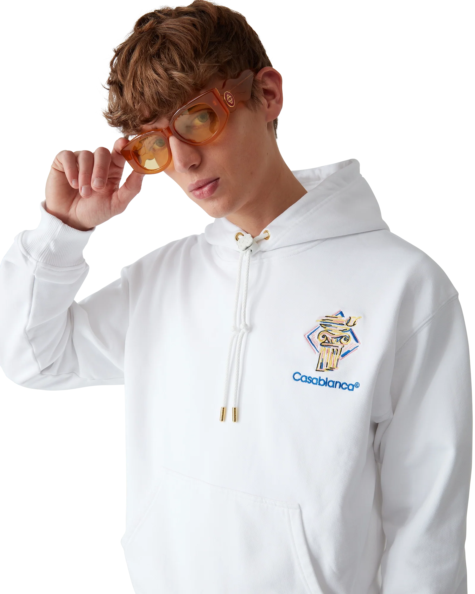 Diamond Column Hooded Sweatshirt