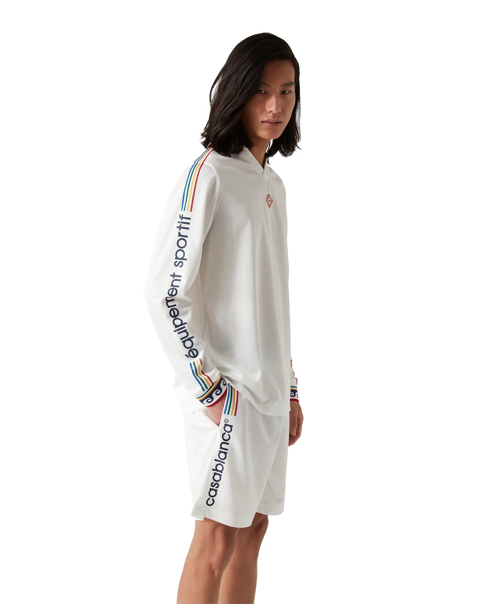 Jacquard Monogram Football Long Sleeve Shirt
