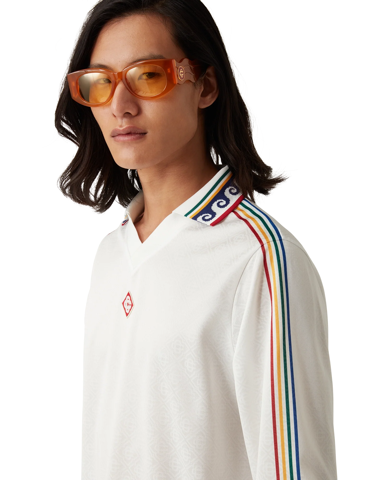 Jacquard Monogram Football Long Sleeve Shirt